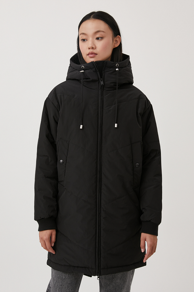 пальто женское Finn-Flare черный FAB110102 
