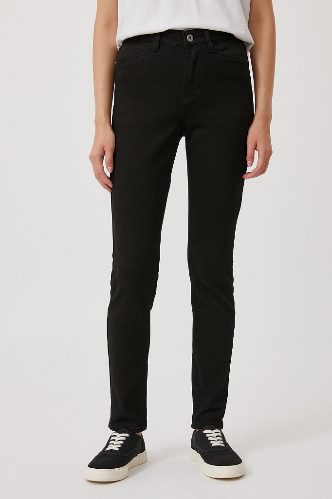 Утепленные джинсы slim fit женские
