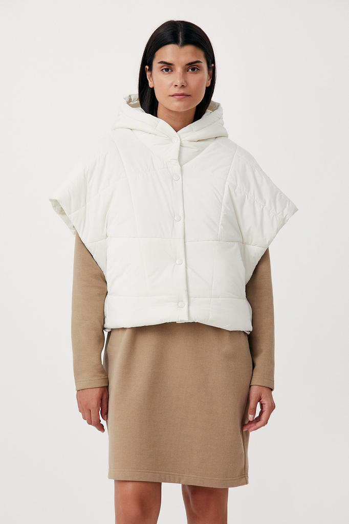 

Укороченный женский жилет фасона oversize Finn-Flare, Укороченный женский жилет фасона oversize
