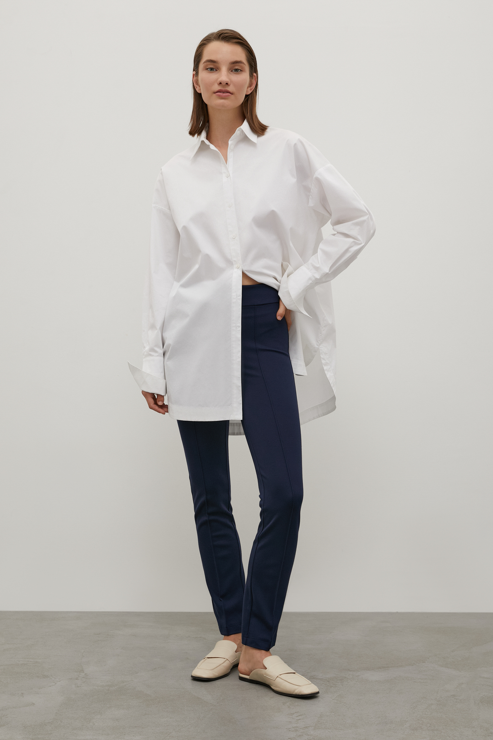 

Трикотажные брюки-дудочки, 101 cosmic blue, Трикотажные брюки-дудочки