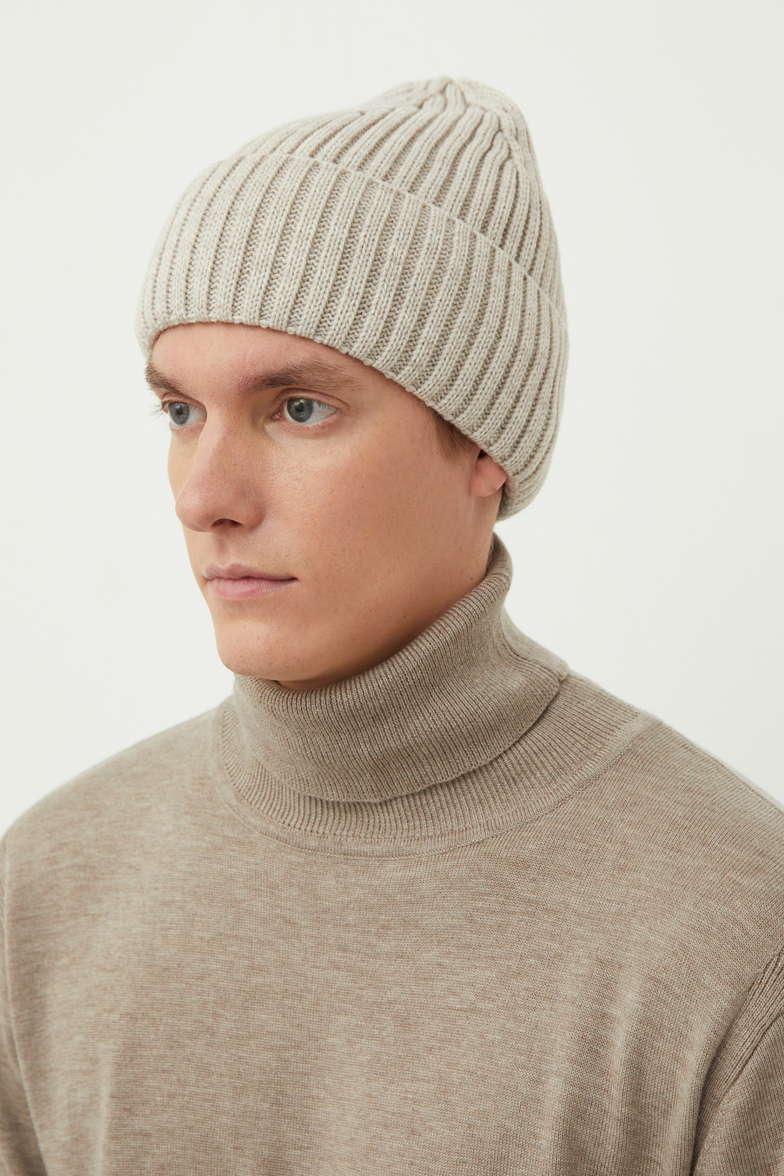 Шапка-бини с добавлением шерсти