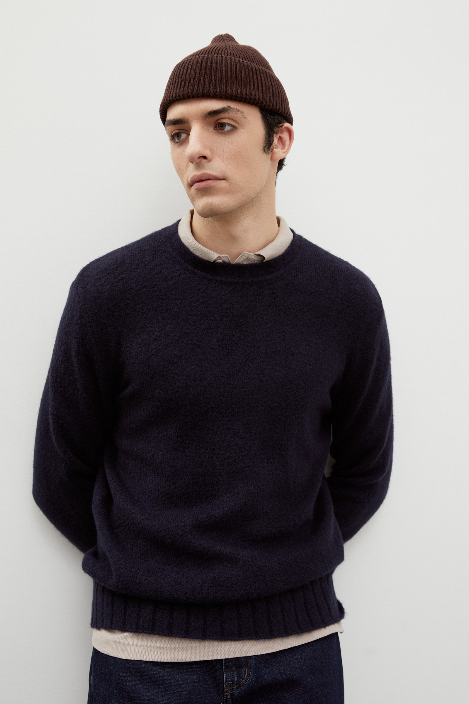 Шапка-бини с добавлением хлопка