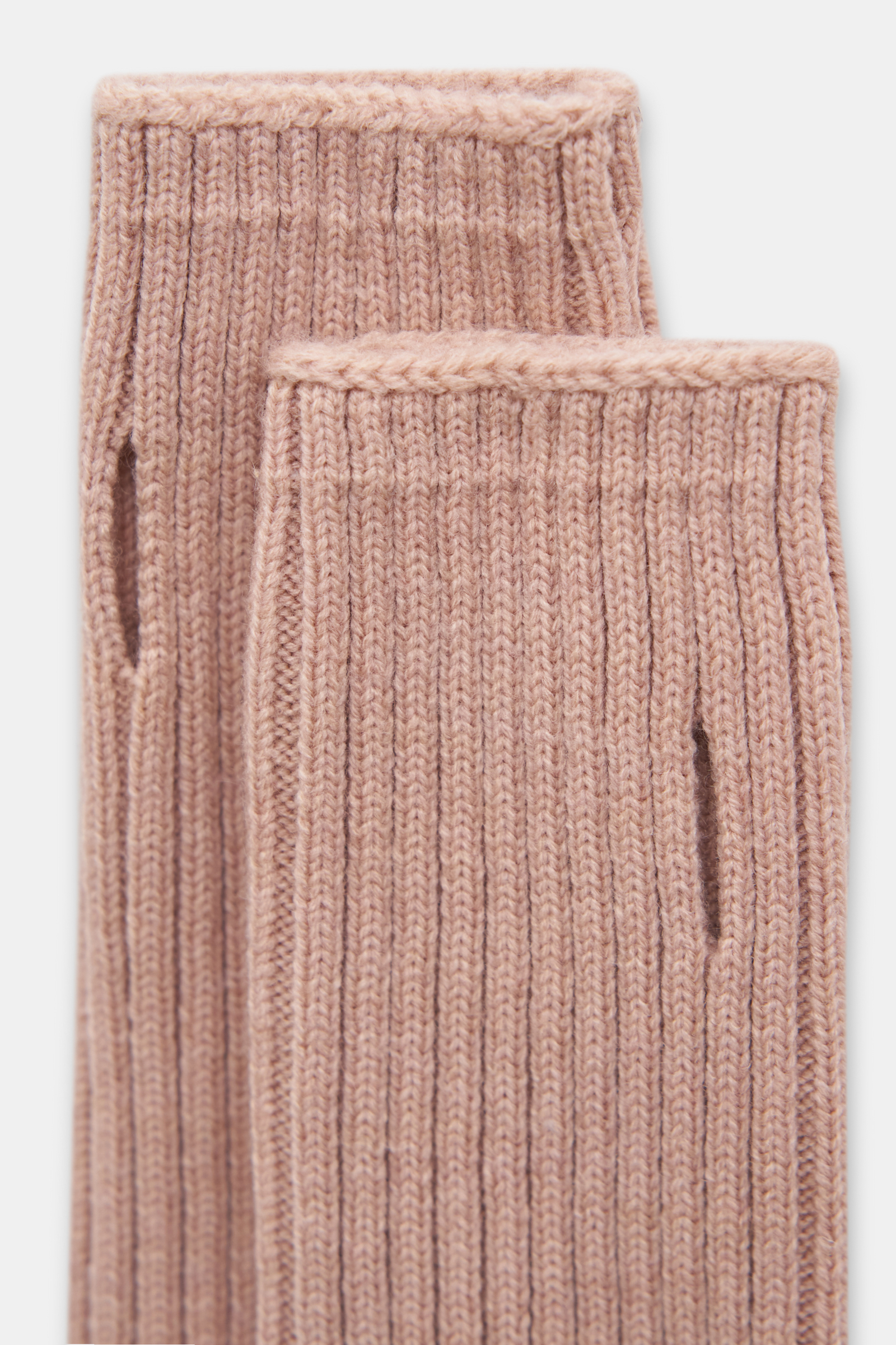 Длинные митенки с шерстью