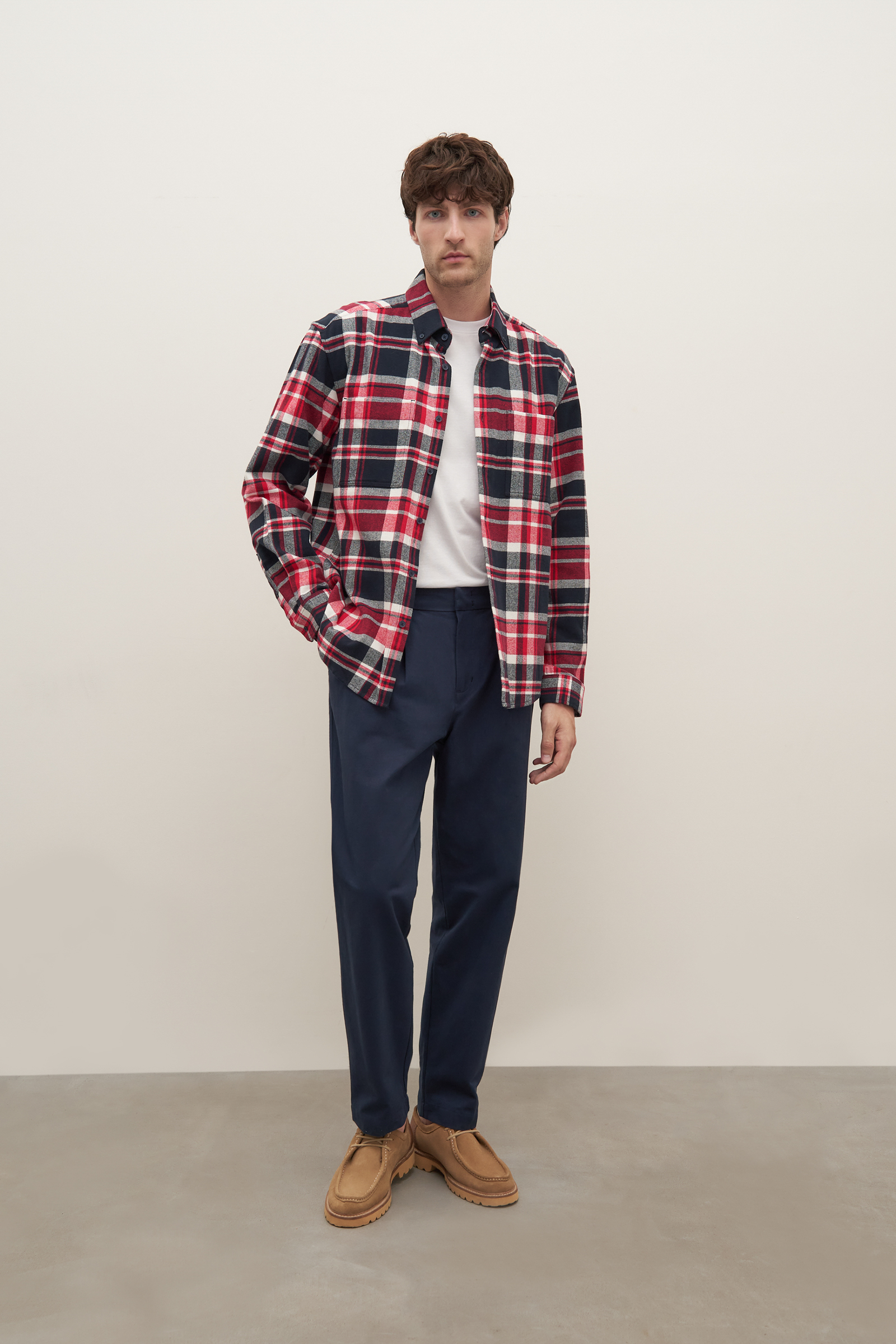 Рубашка в клетку из хлопка