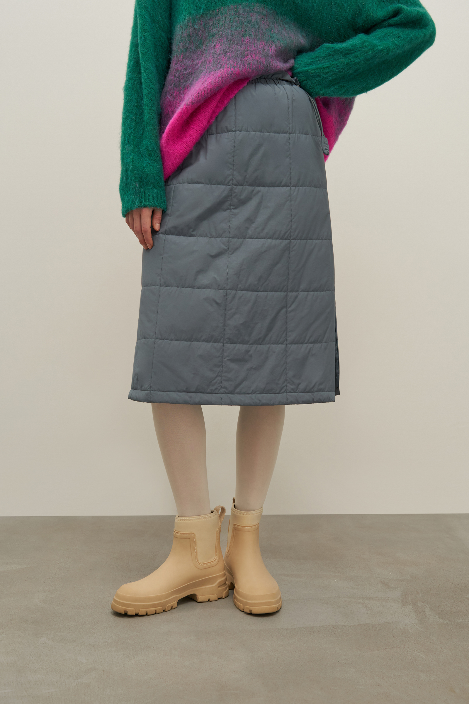 Прямая утепленная юбка