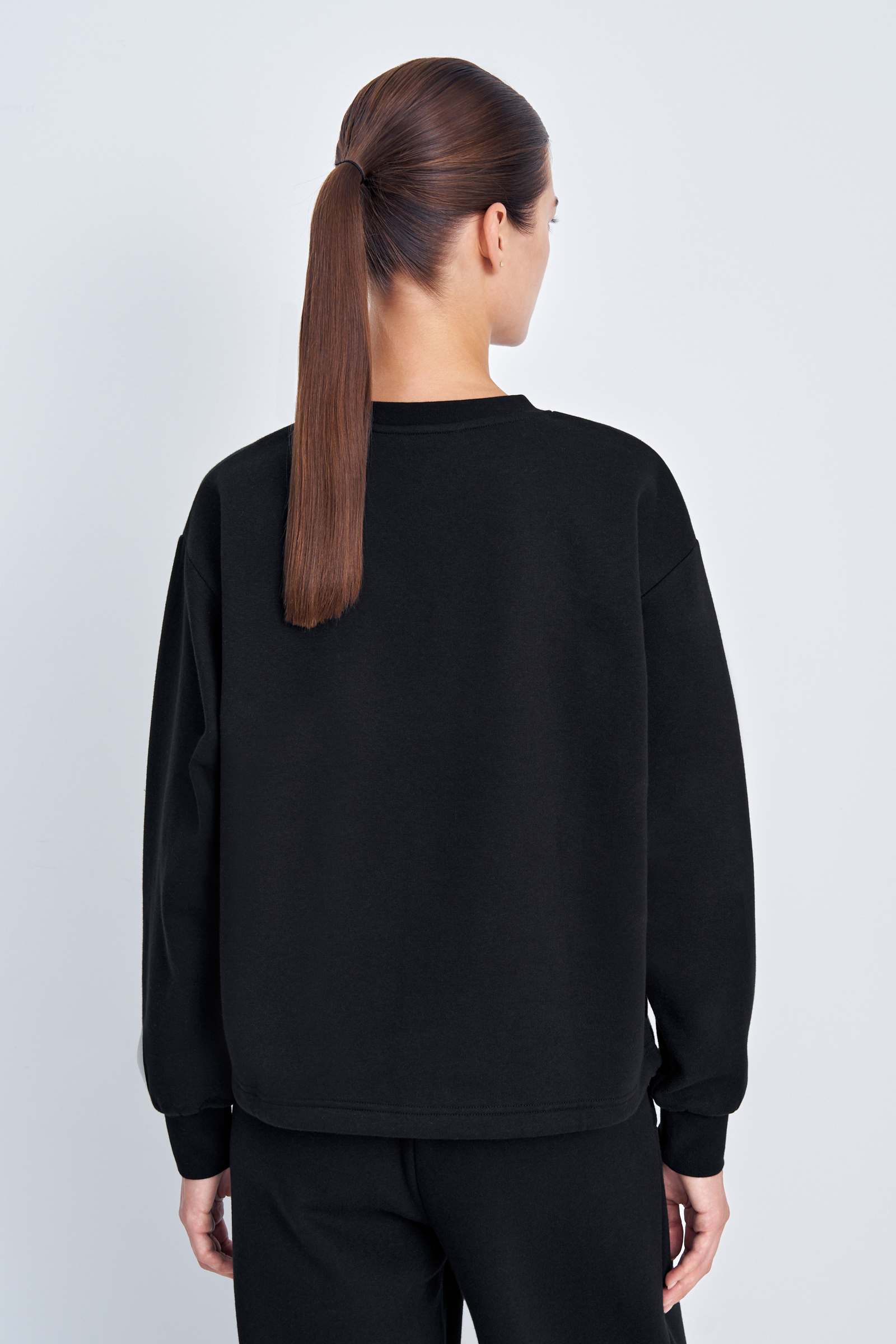 

Толстовка из хлопка на резинке, 200 black, Толстовка из хлопка на резинке