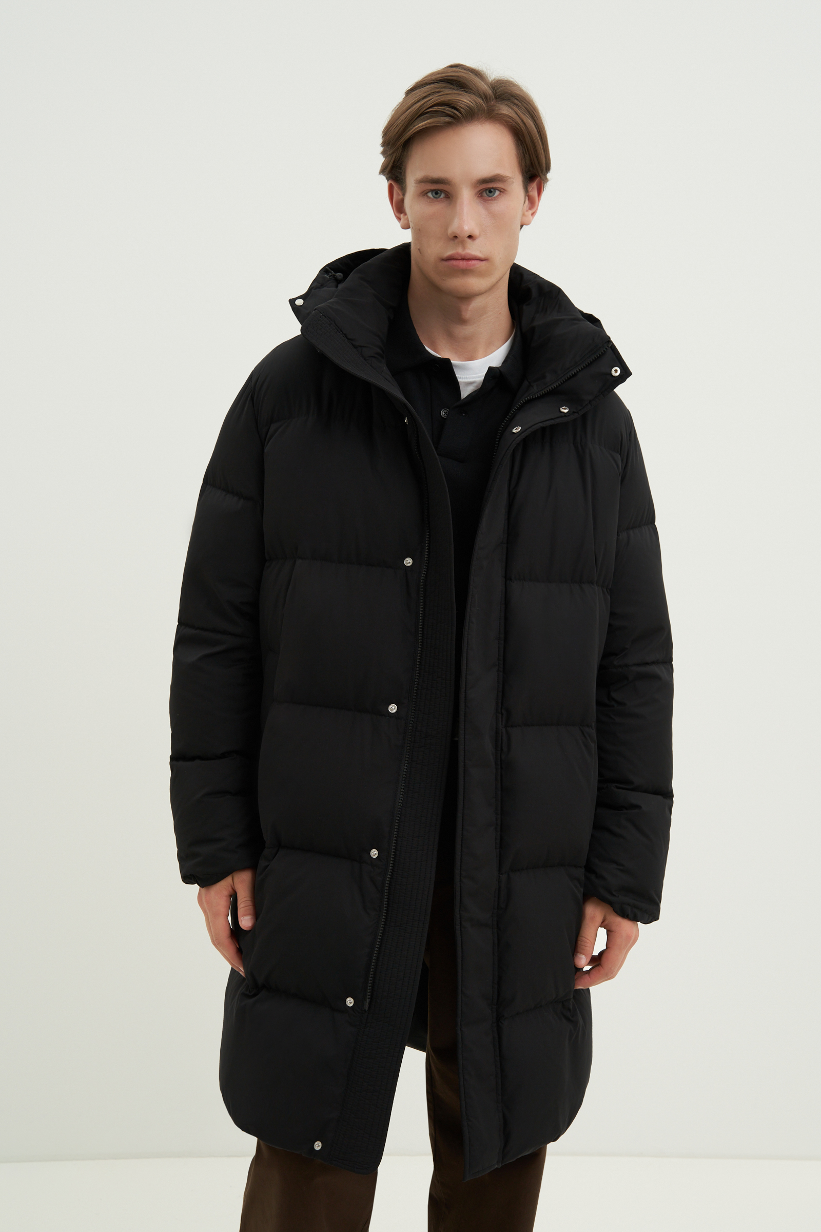 

Пальто утепленное с утиным пухом, 200 black, Пальто утепленное с утиным пухом