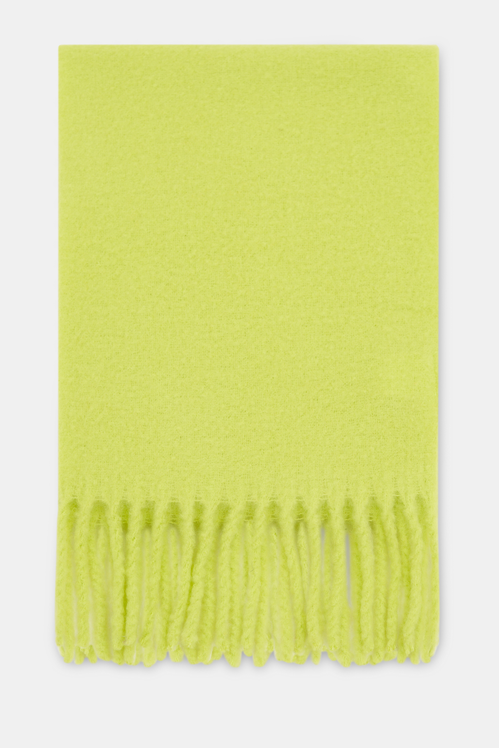 Шарф с добавлением шерсти и бахромой