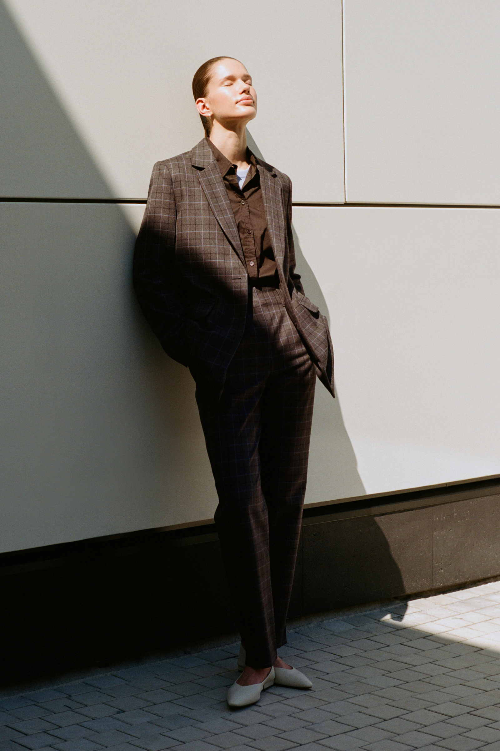 

Брюки в клетку с вискозой, 641 mc java, Брюки в клетку с вискозой