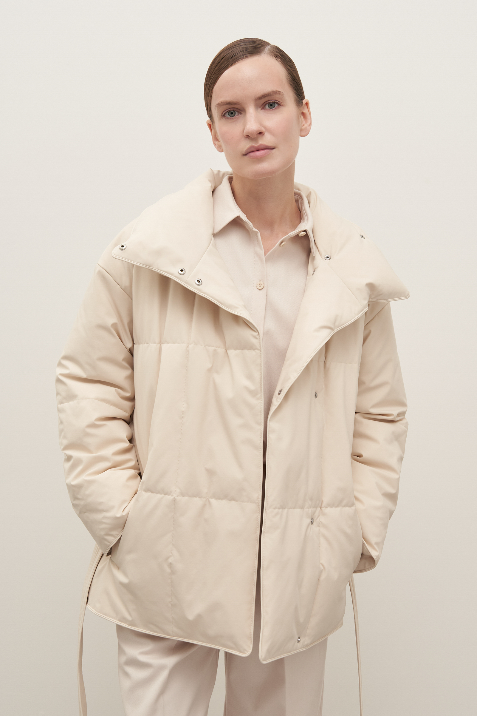 

Пуховик широкого силуэта с утиным пухом, 705 angora, Пуховик широкого силуэта с утиным пухом