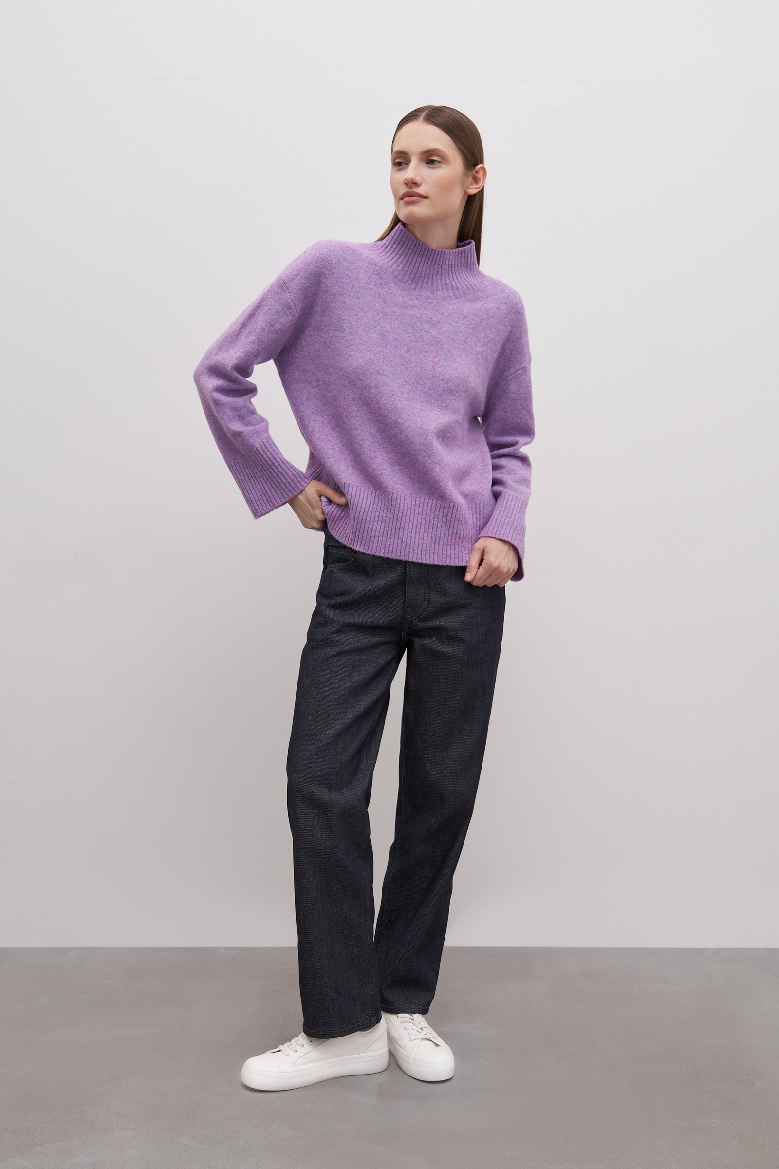 Джемпер широкого силуэта с шерстью