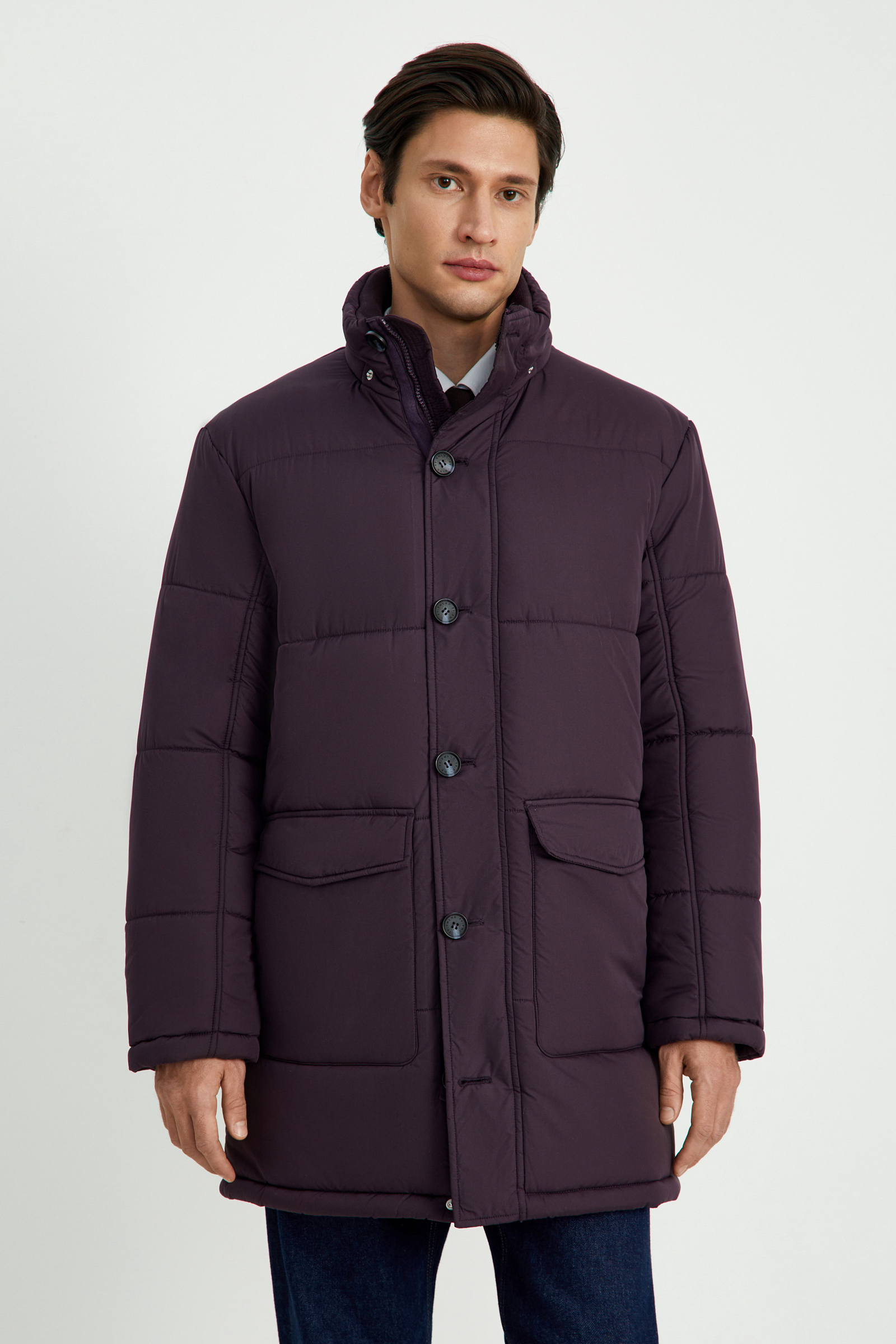 Утепленное полупальто Finn Flare, бордовый, арт. FAD21041