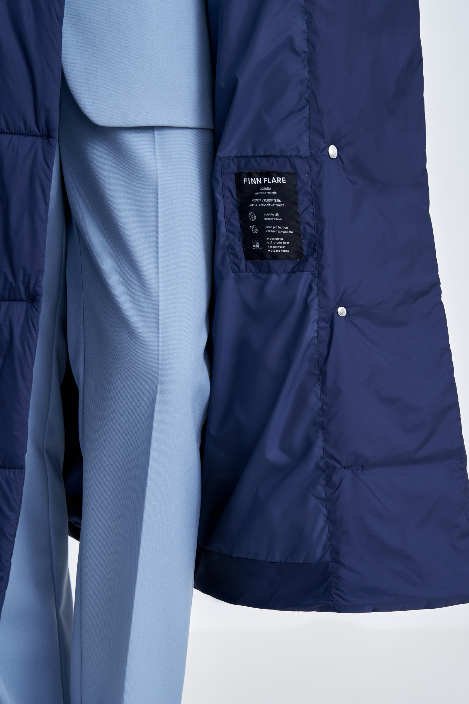 

Стеганое утепленное пальто с поясом, 101 cosmic blue, Стеганое утепленное пальто с поясом