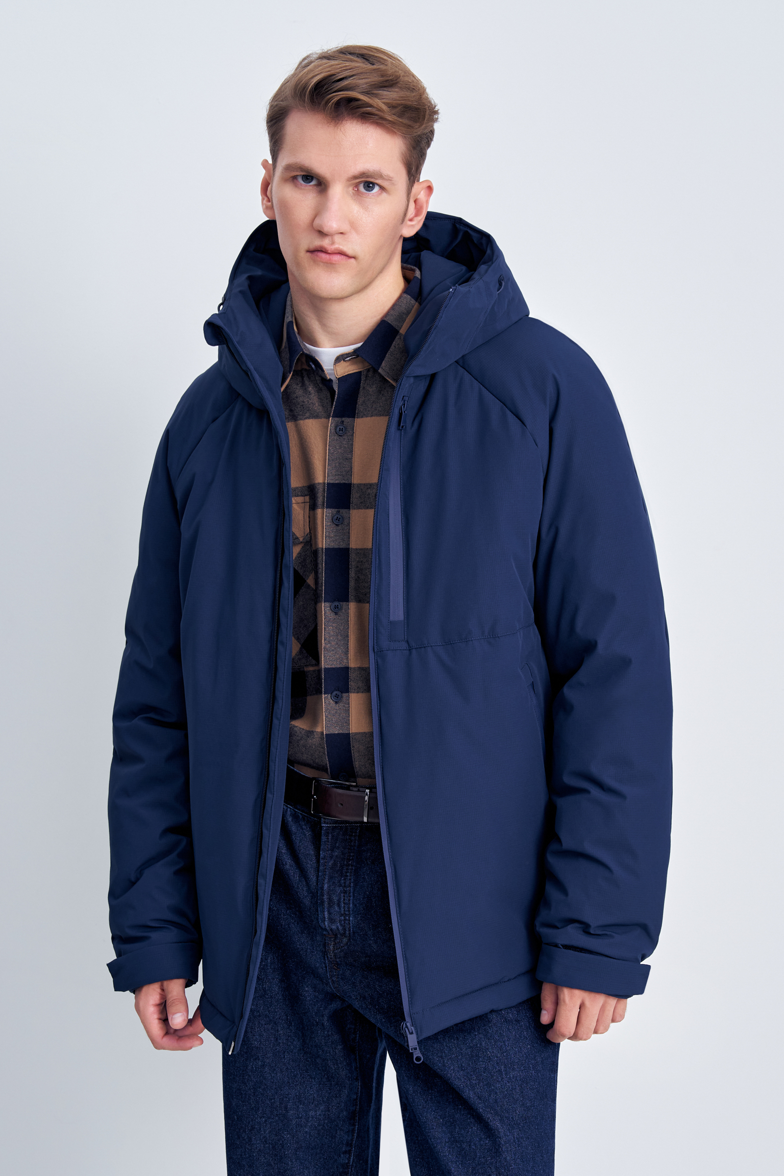 

Утепленная куртка с капюшоном, 101 cosmic blue, Утепленная куртка с капюшоном