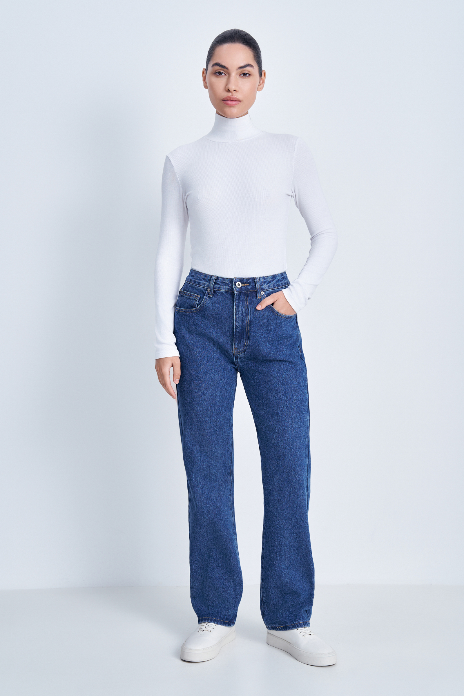 Джинсы straight fit женские
