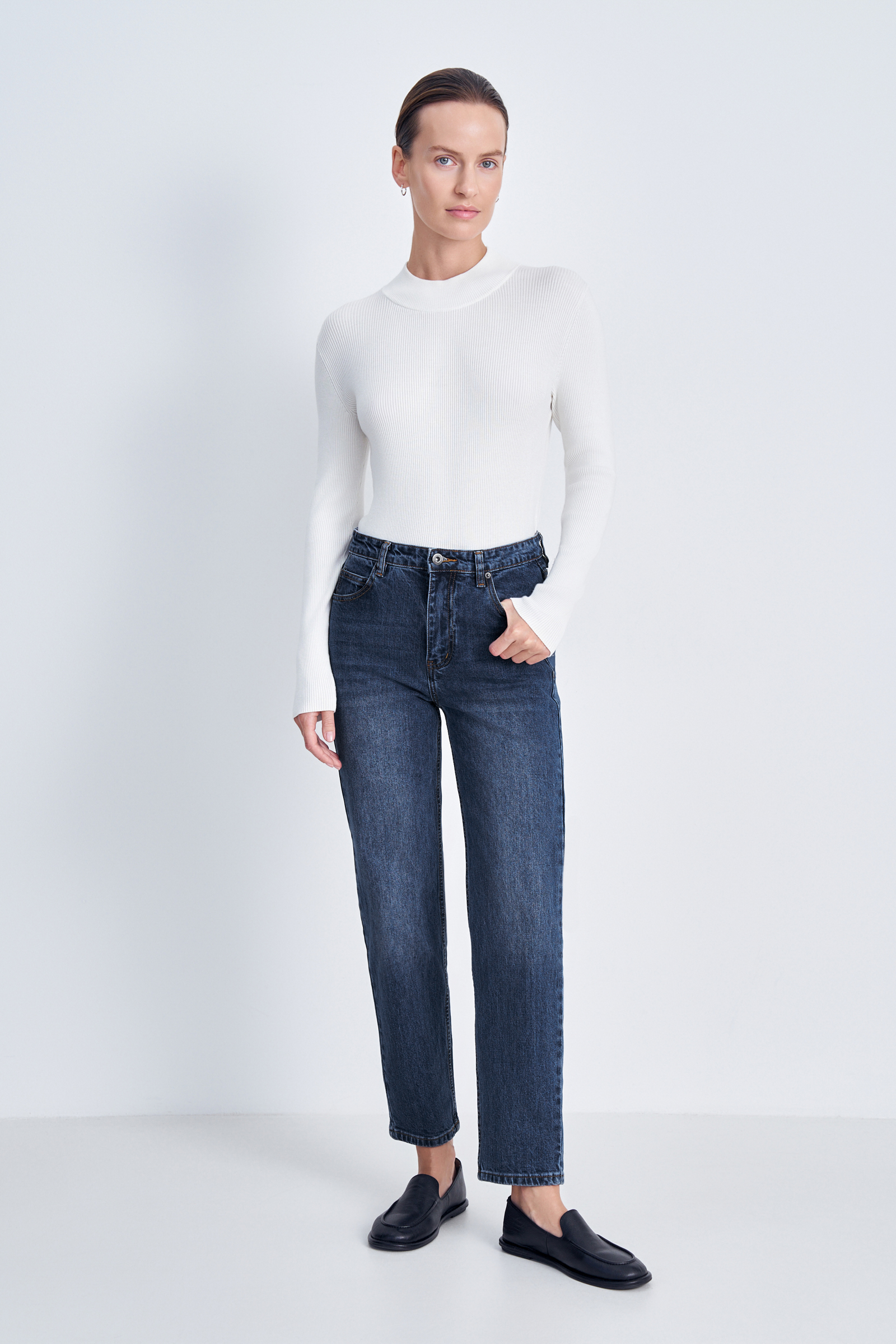 Джинсы straight fit женские