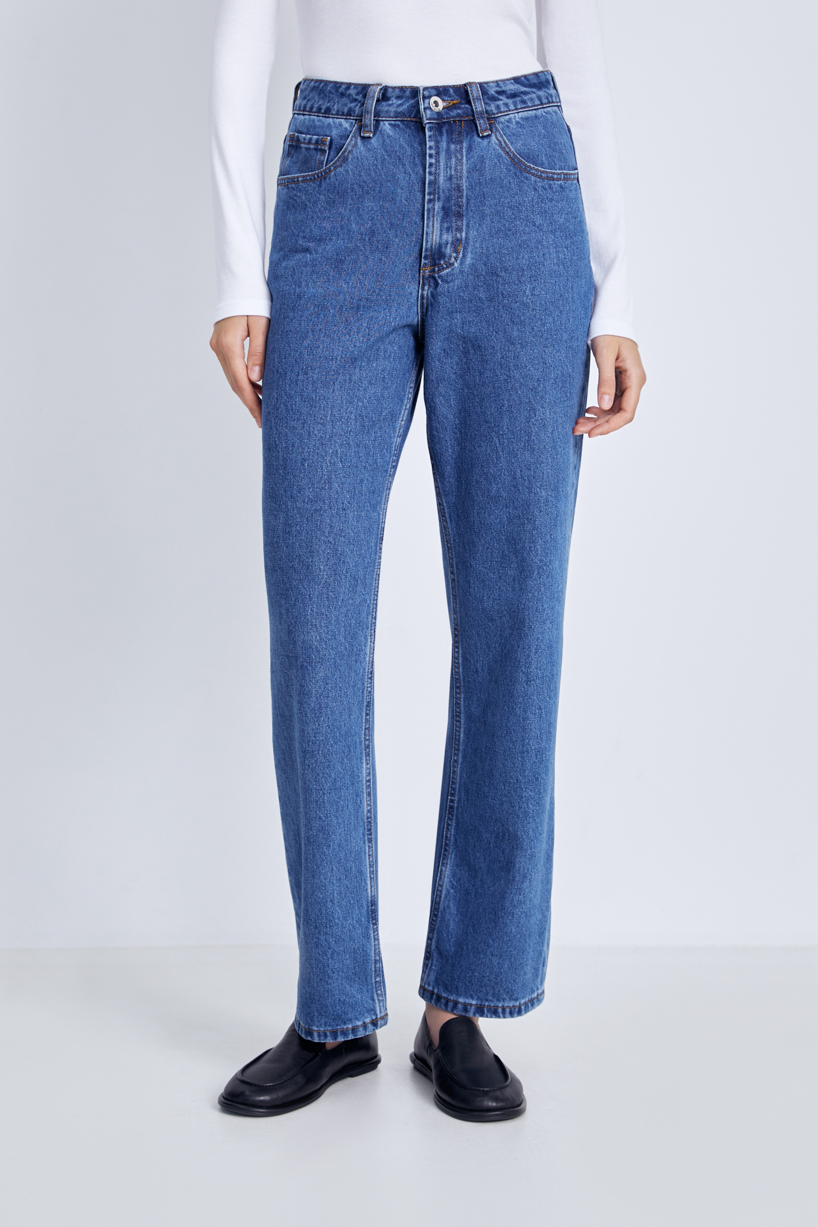 Джинсы straight fit женские