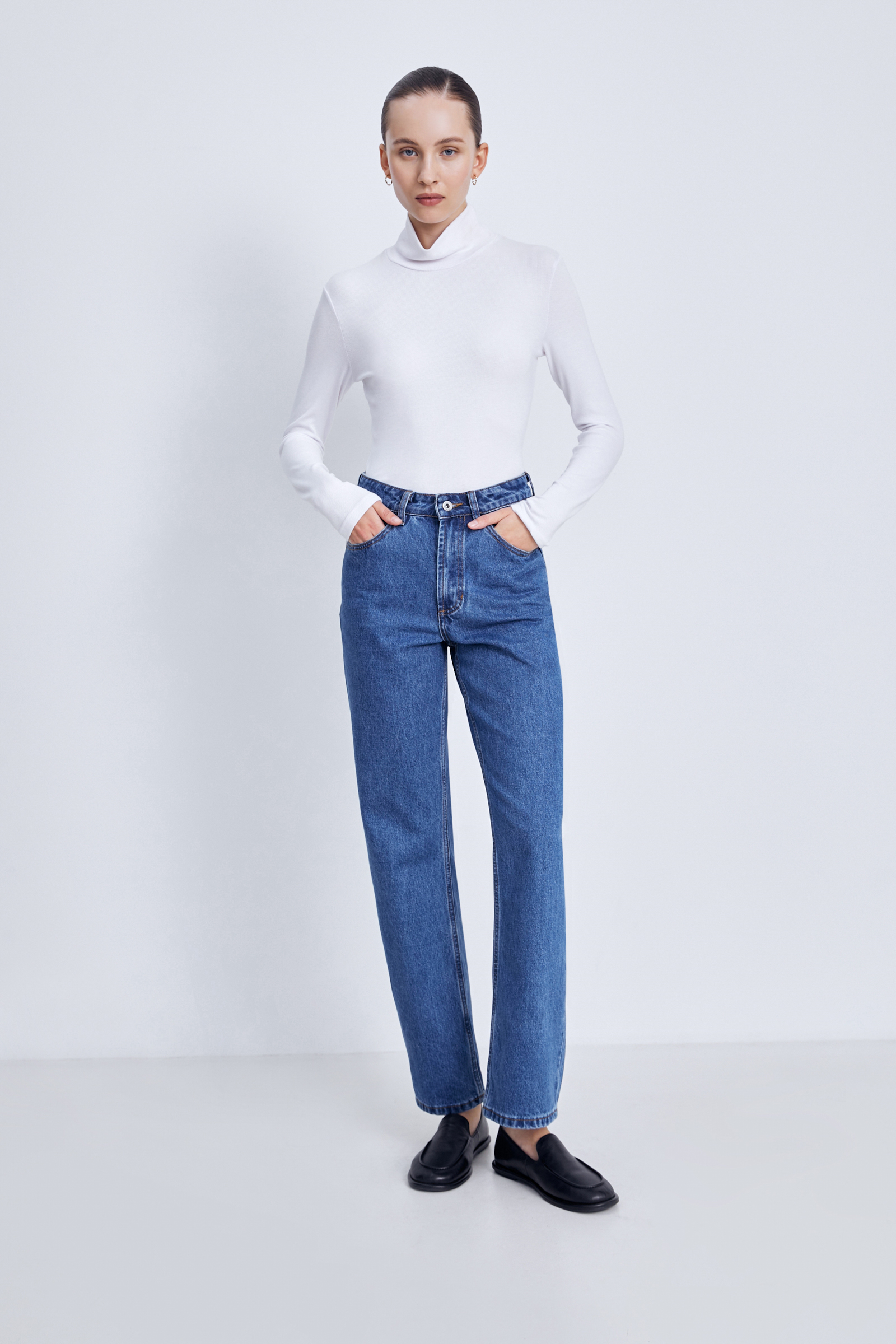 Джинсы straight fit женские