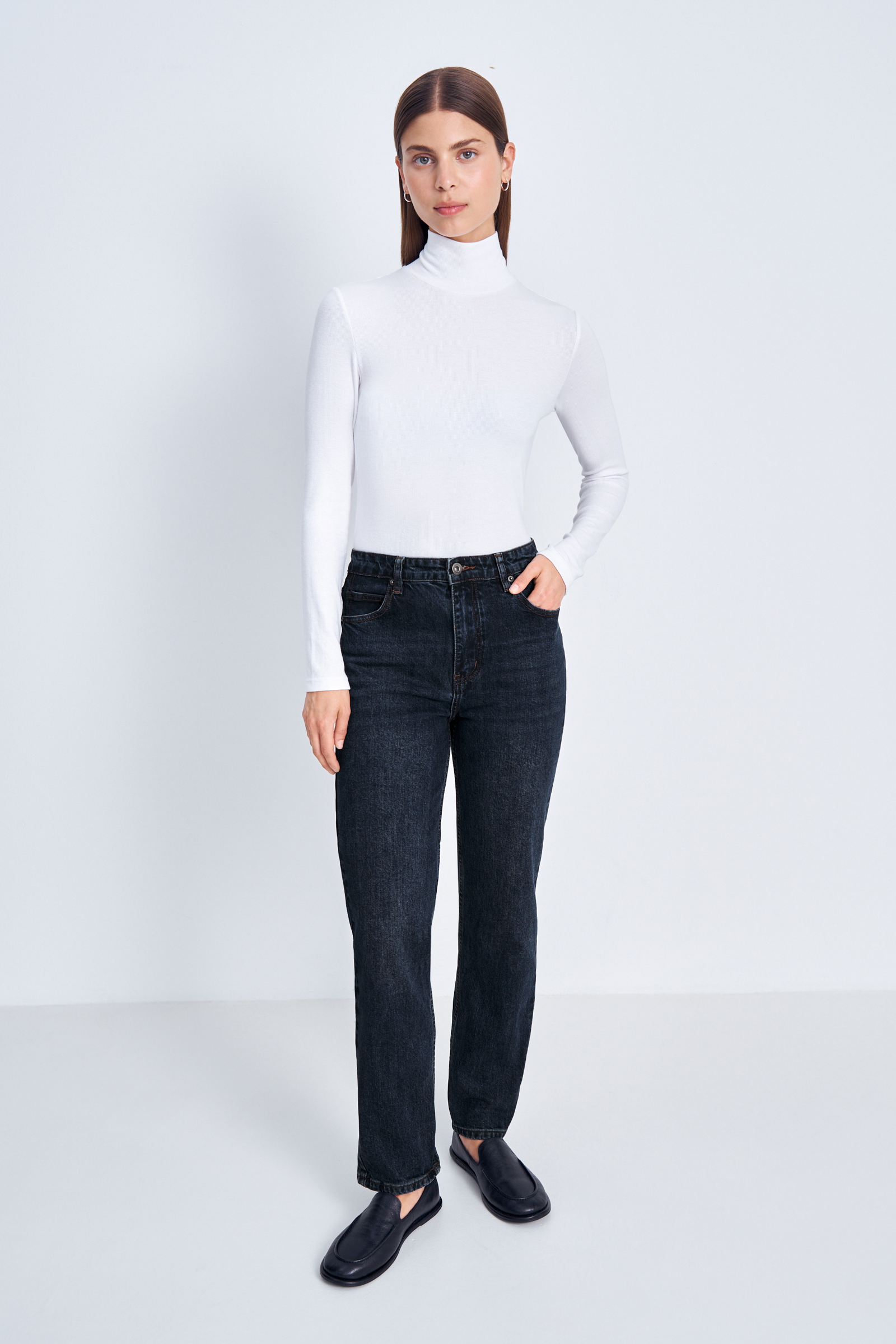 Джинсы straight fit женские