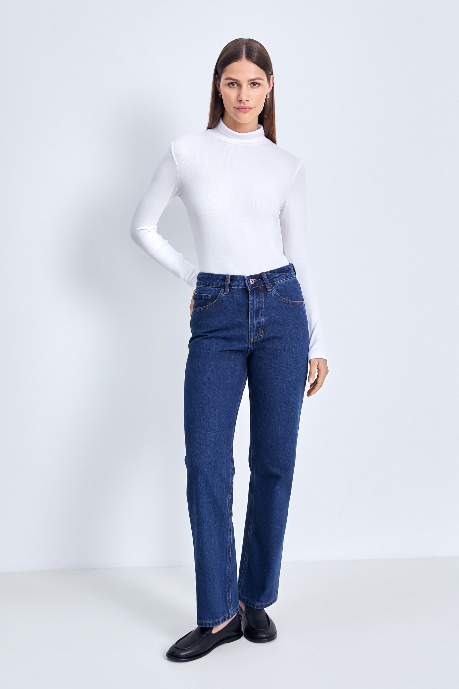 Джинсы straight fit женские