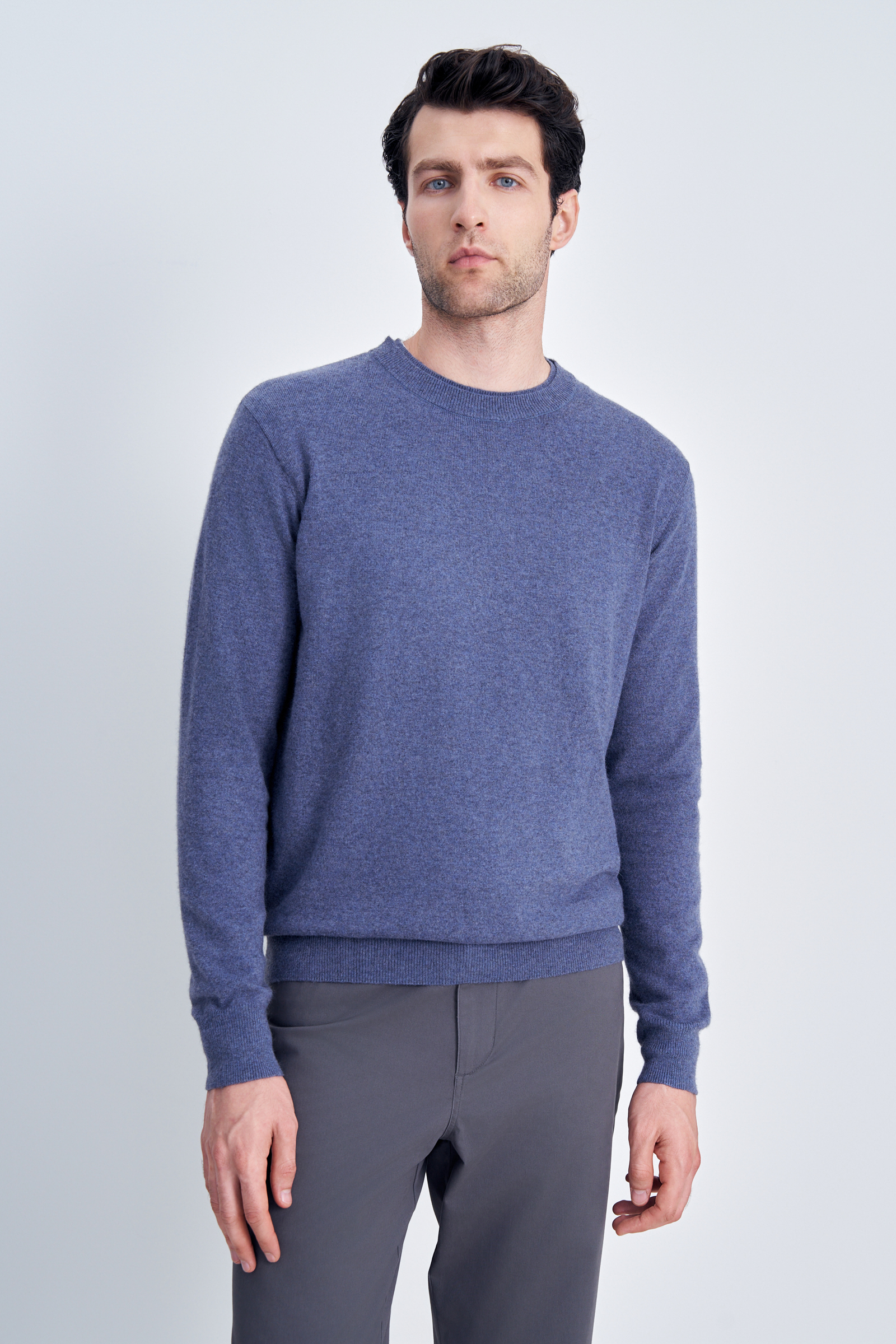 

Джемпер прямого силуэта с округлым вырезом, 186 coronet blue, Джемпер прямого силуэта с округлым вырезом