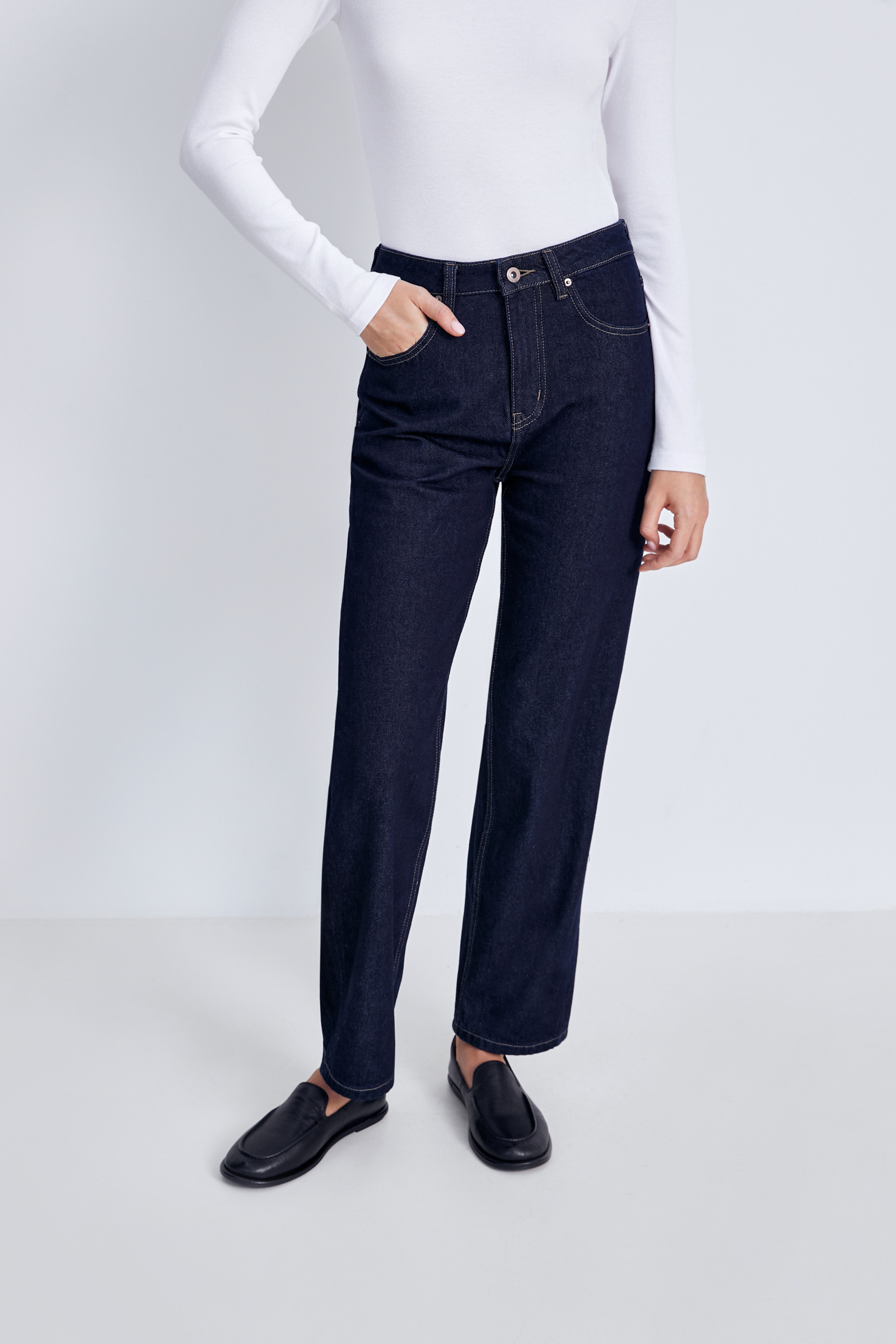 

Джинсы straight fit женские, 189 deep dark denim, Джинсы straight fit женские
