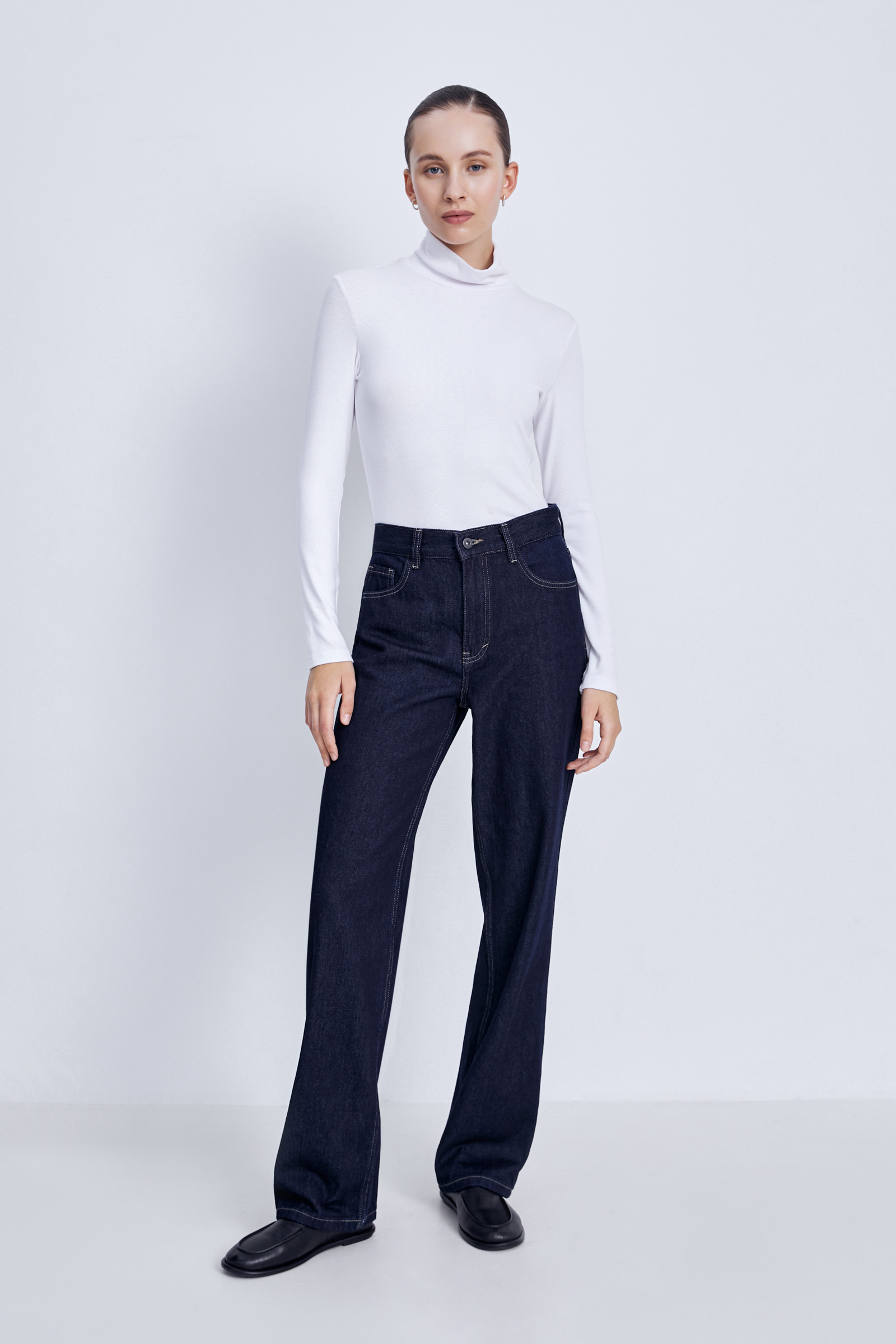 Джинсы straight fit женские
