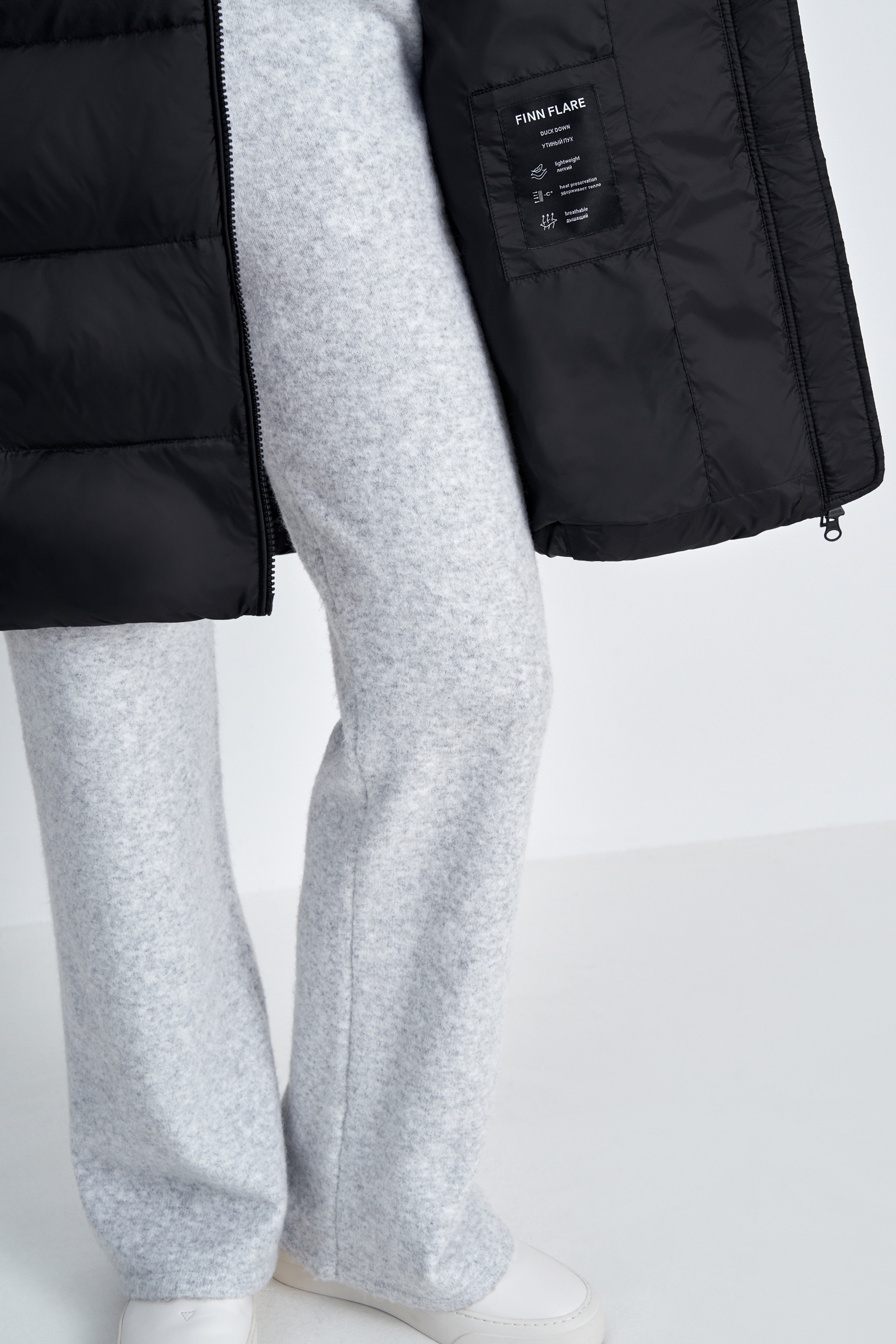 

Пуховое пальто с воротником-стойкой, 200 black, Пуховое пальто с воротником-стойкой