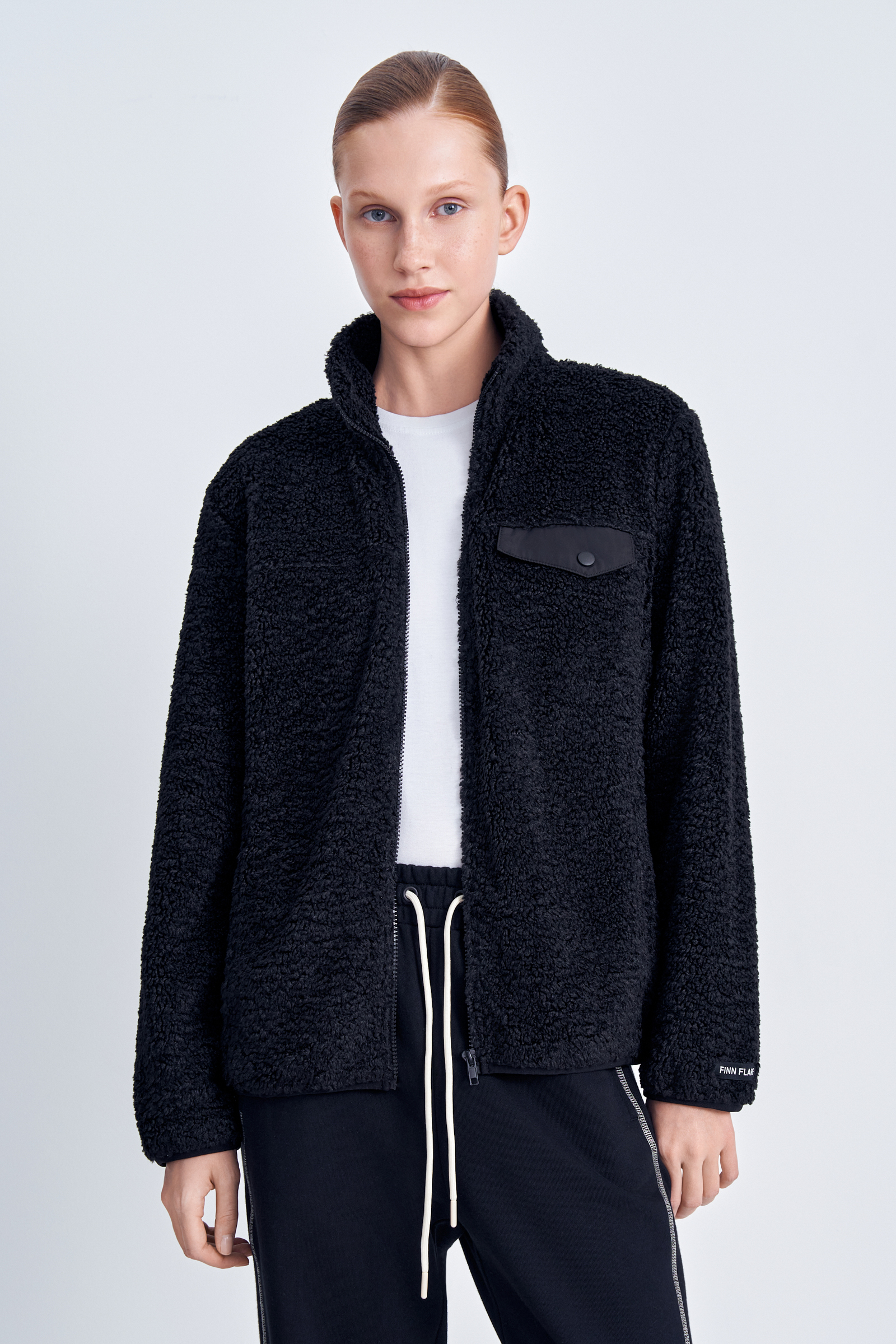 

Меховая толстовка на молнии, 200 black, Меховая толстовка на молнии