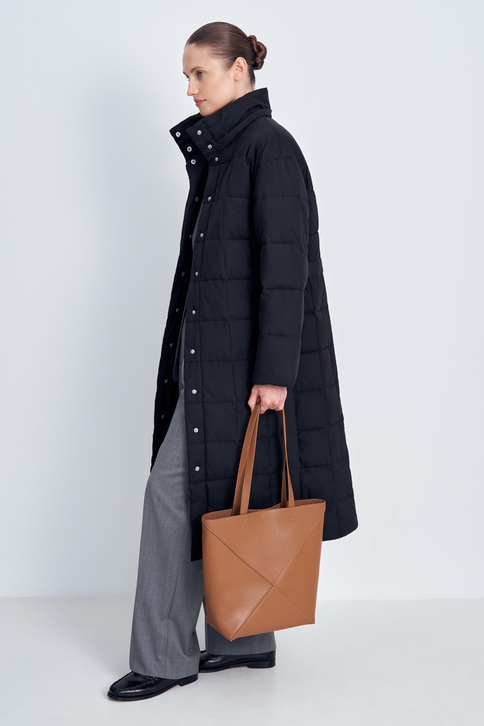 

Стеганое утепленное пальто с капюшоном, 200 black, Стеганое утепленное пальто с капюшоном