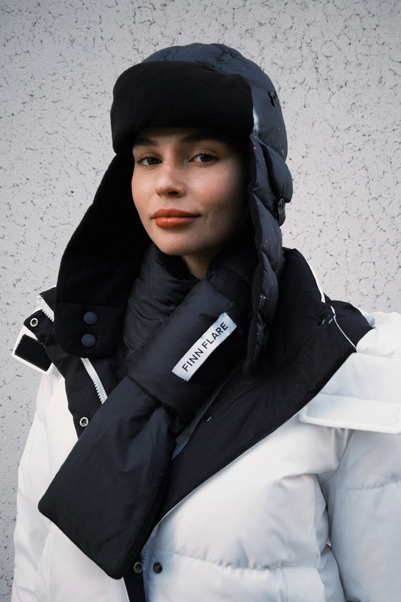 Стеганый утепленный шарф