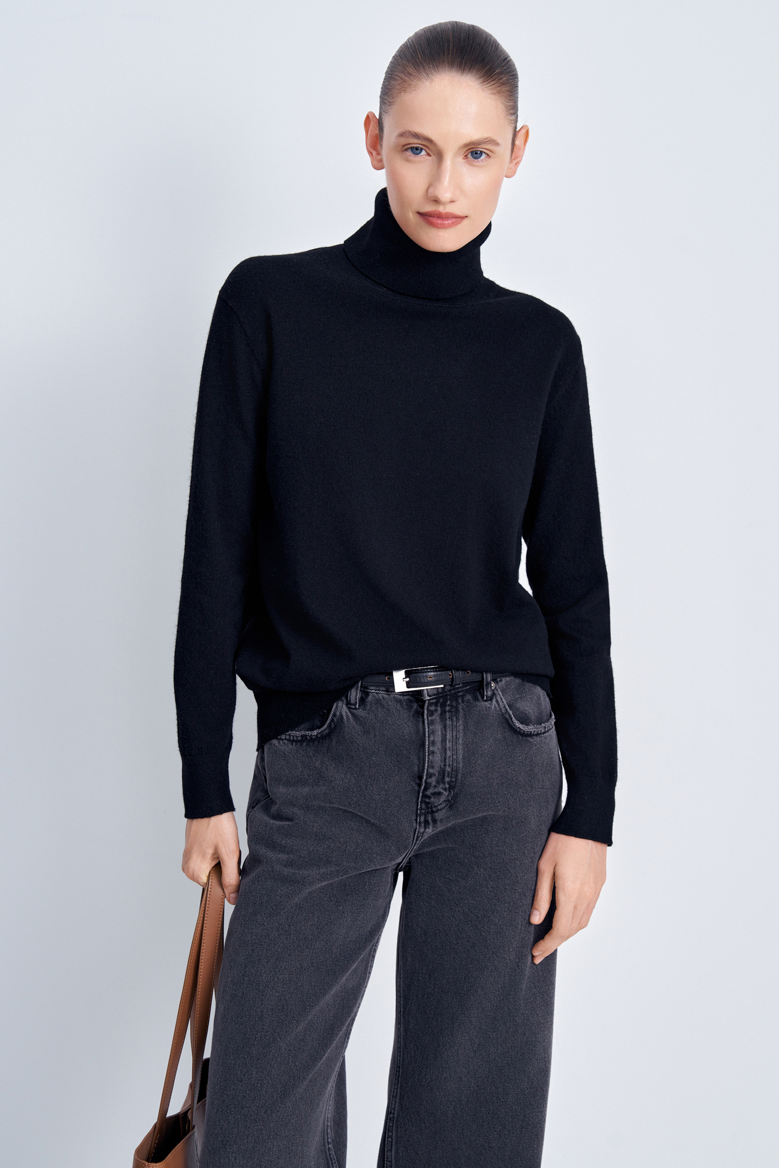 Свитер FINN FLARE с воротником-стойкой, 200 black, арт. FAE11125