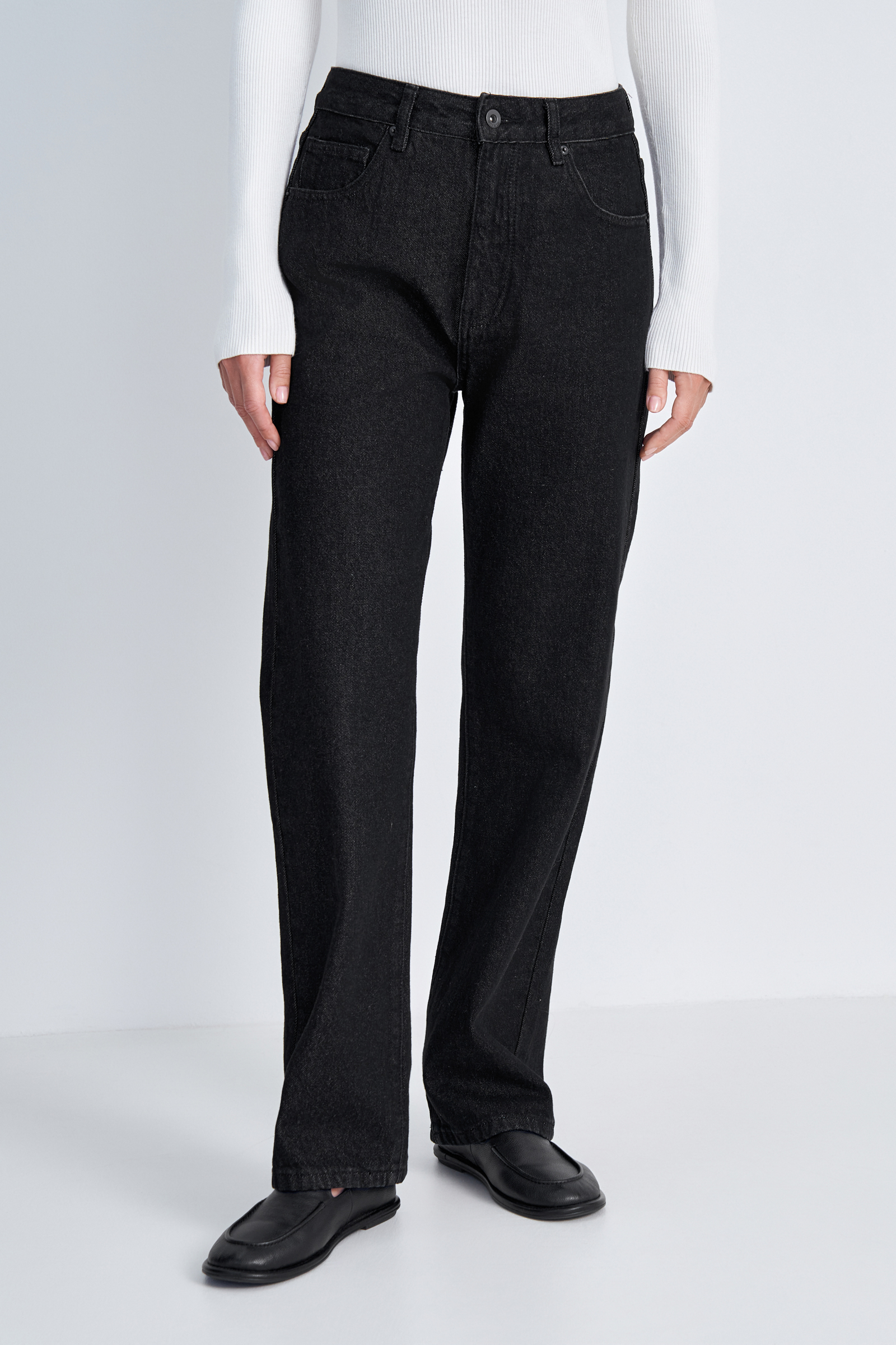 

Джинсы straight fit женские, 200 black, Джинсы straight fit женские
