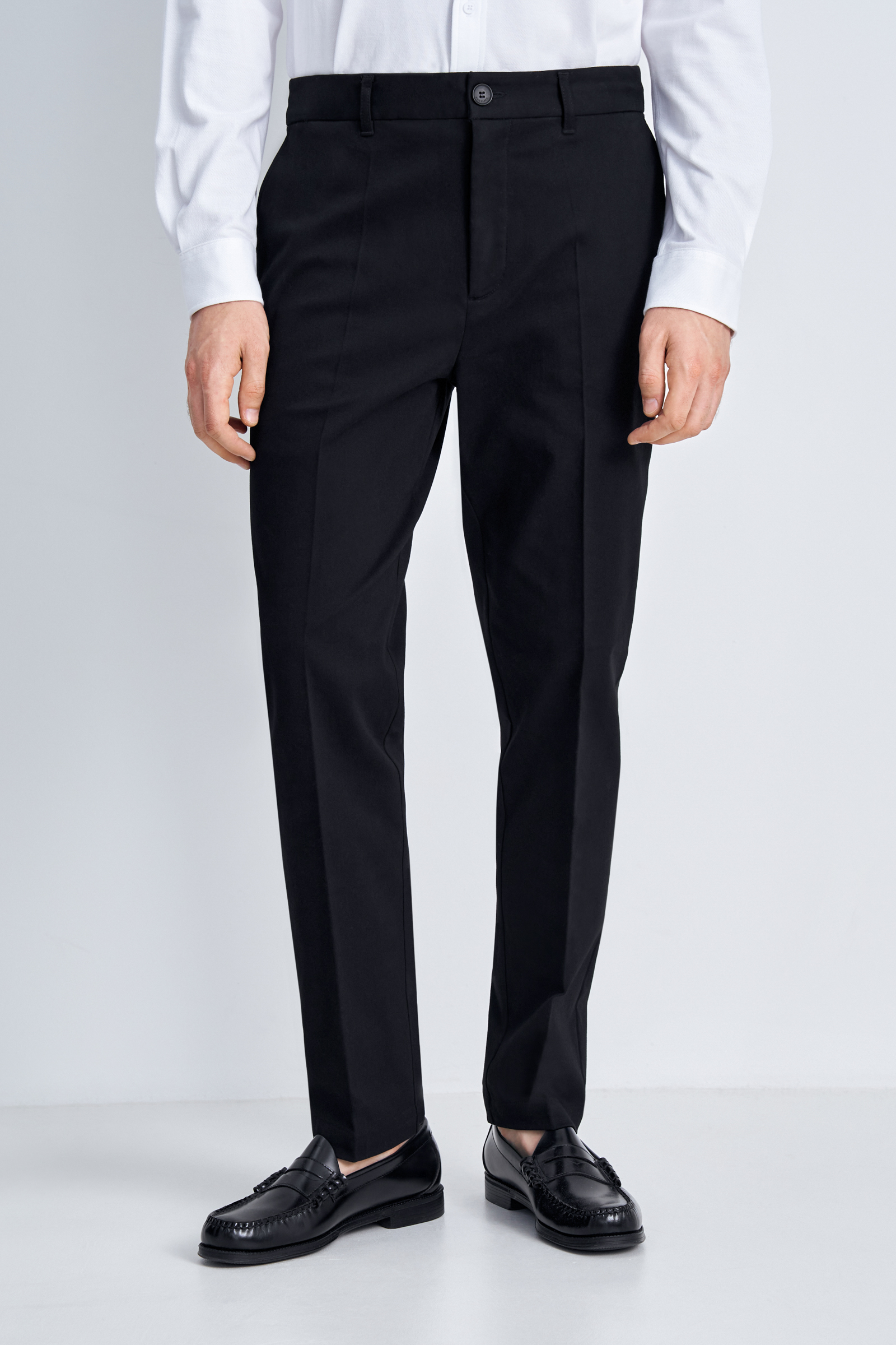 

Укороченные брюки с эластичным поясом, 200 black, Укороченные брюки с эластичным поясом