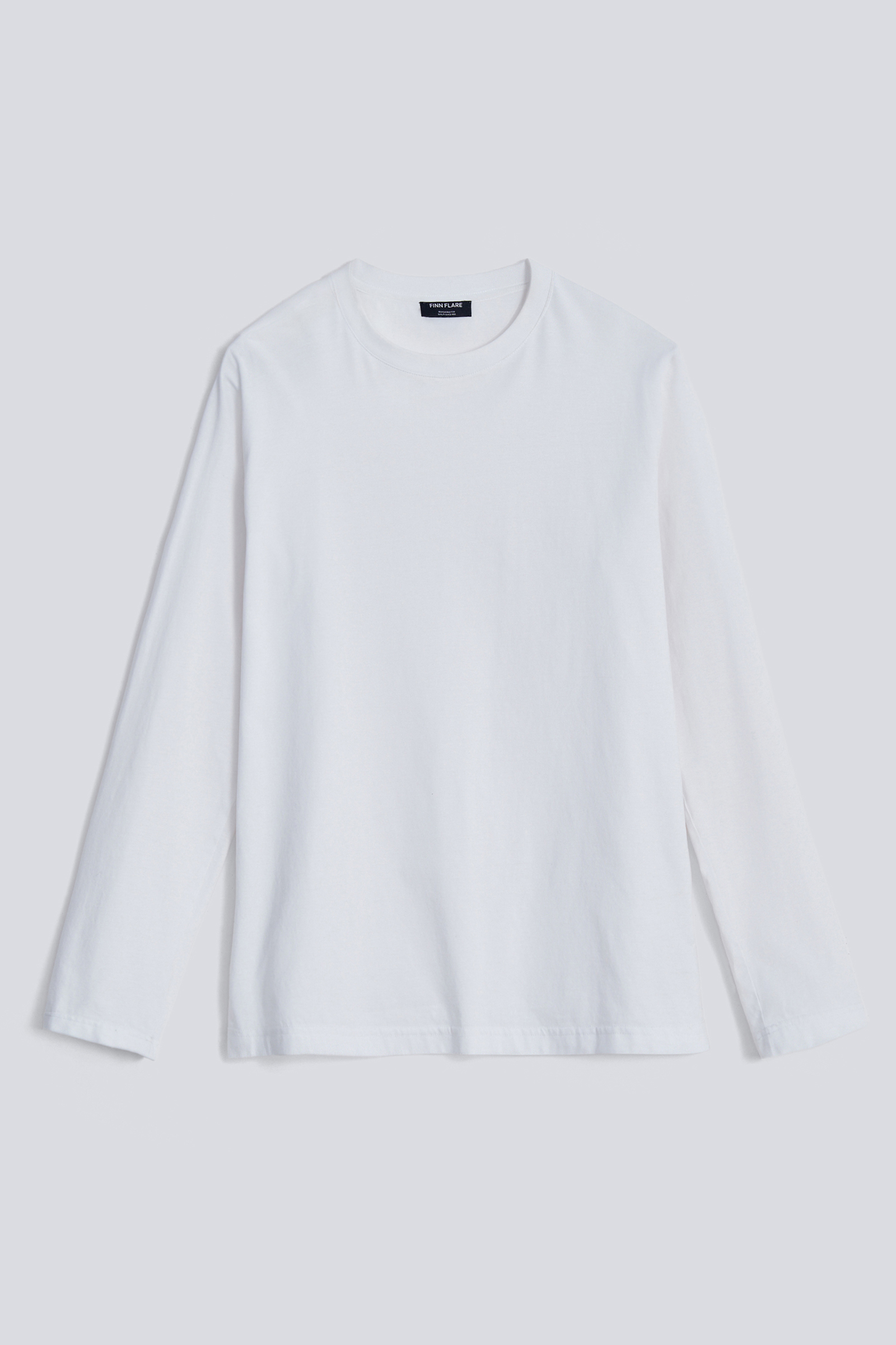 

Лонгслив из мерсеризованного хлопка, 201 white, Лонгслив из мерсеризованного хлопка