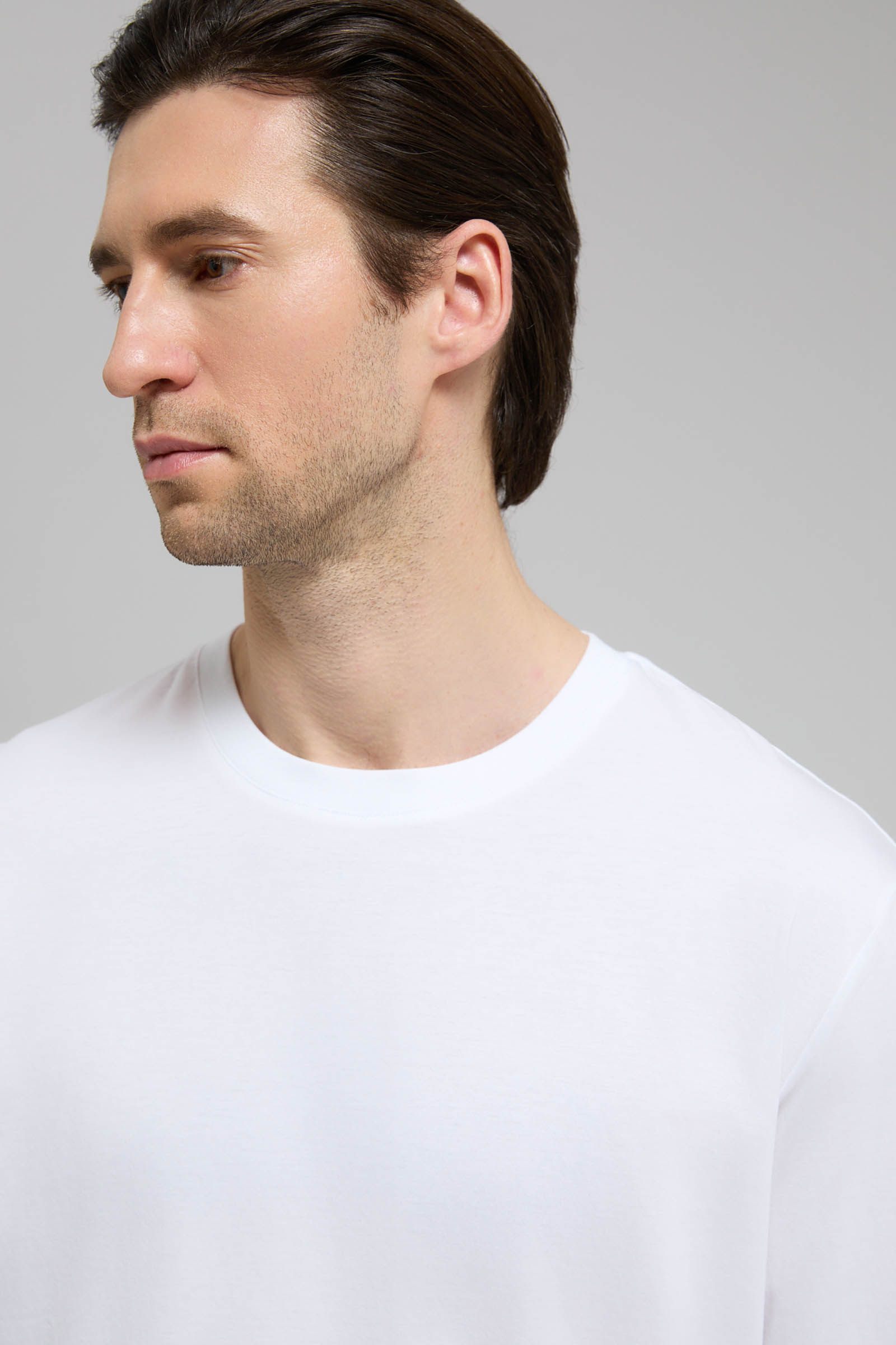 

Лонгслив из мерсеризованного хлопка, 201 white, Лонгслив из мерсеризованного хлопка