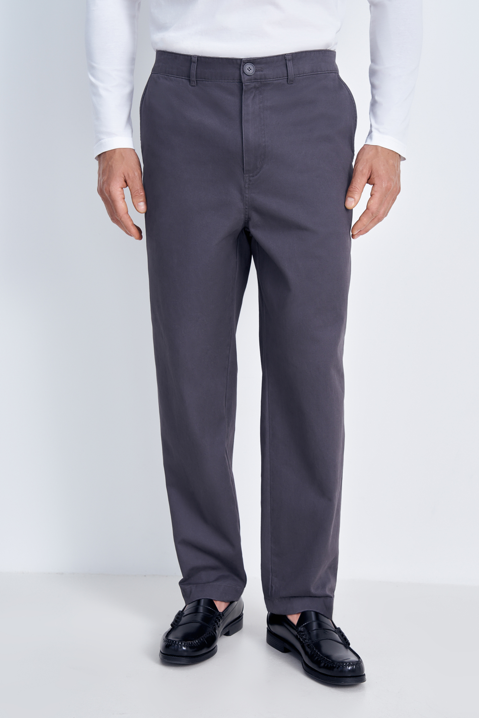 Брюки-бананы FINN FLARE с эластичным поясом, серый, арт. FAE21070