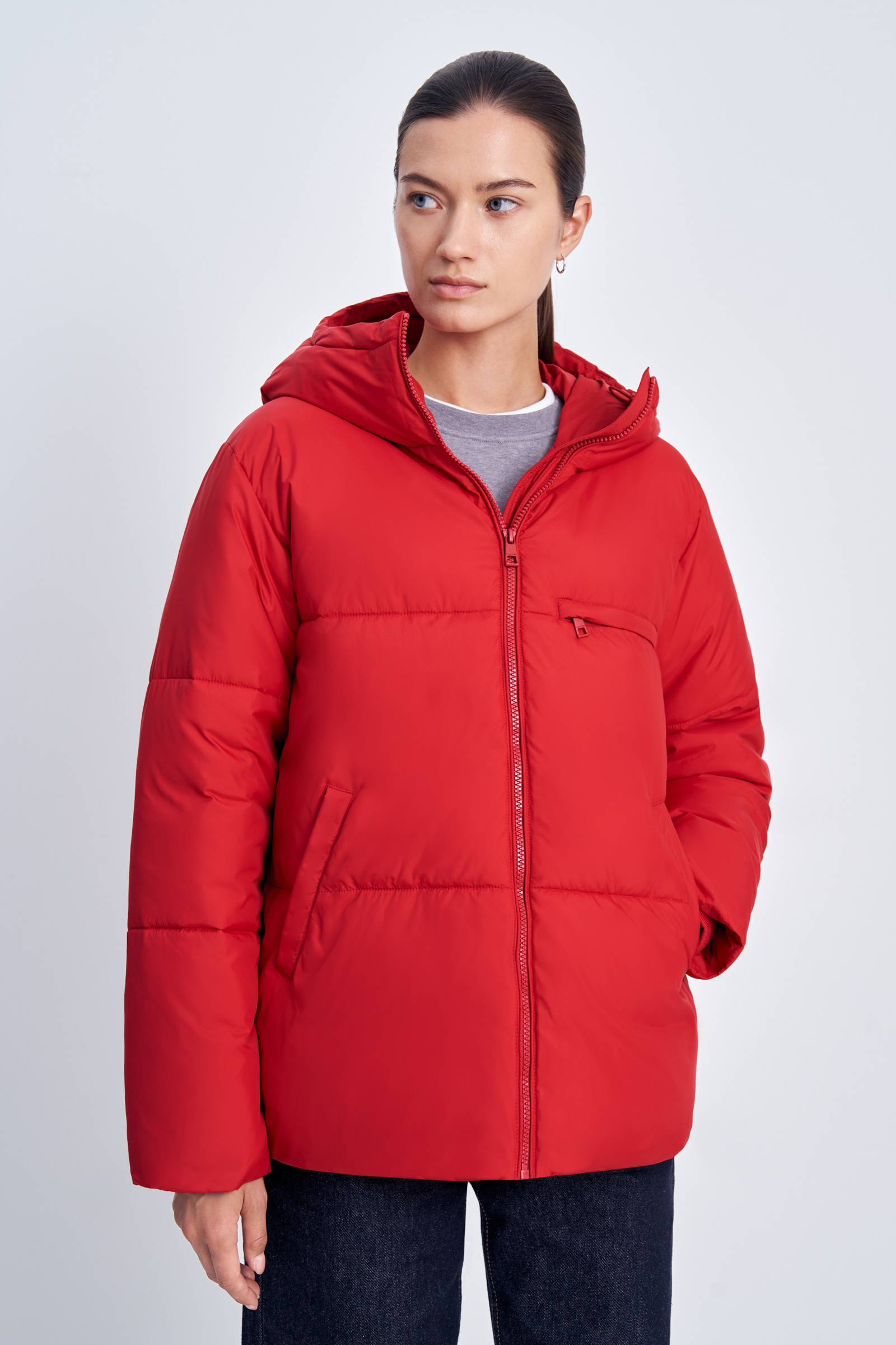 Утепленная куртка прямого кроя 13990₽