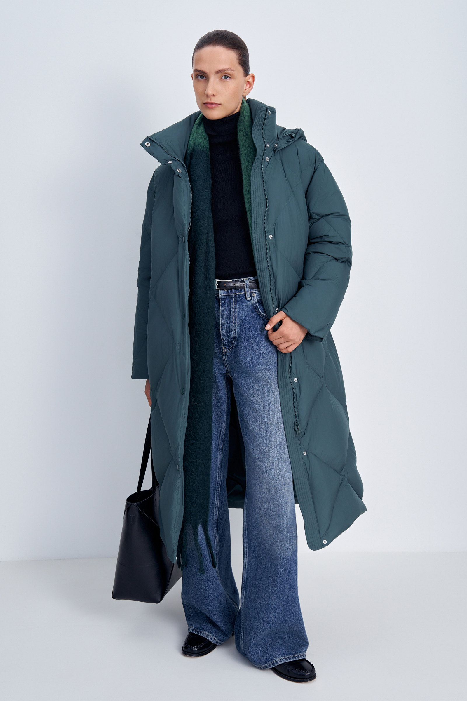 

Пуховое пальто с воротником-стойкой и капюшоном, 506 forest, Пуховое пальто с воротником-стойкой и капюшоном