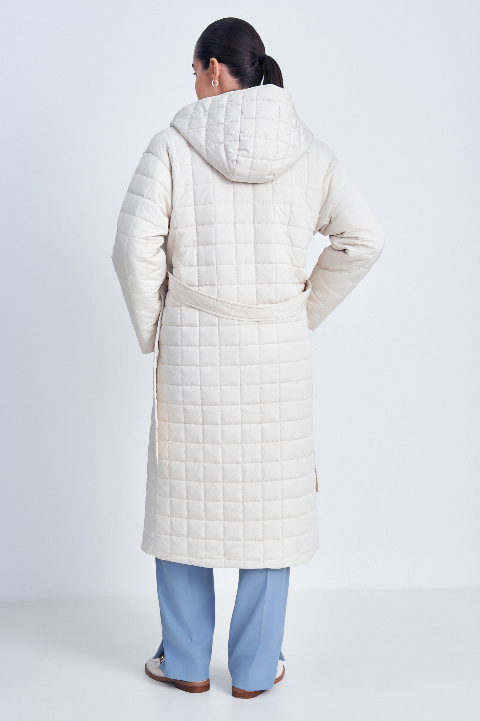 

Утепленное пальто с поясом, 705 angora, Утепленное пальто с поясом