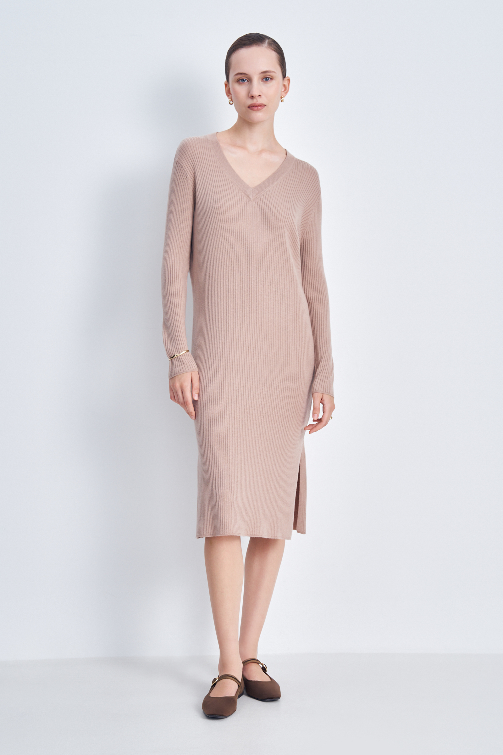 

Платье с v-образным вырезом, 709 cornstalk, Платье с v-образным вырезом