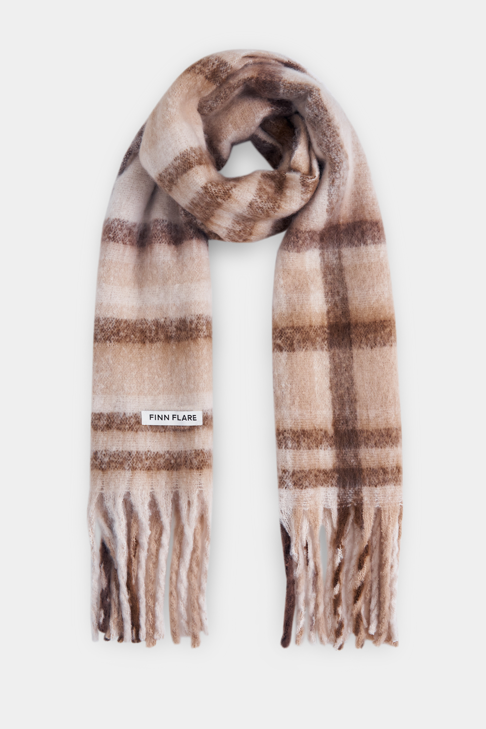 

Шарф в клетку с бахромой, 709 mc cornstalk, Шарф в клетку с бахромой