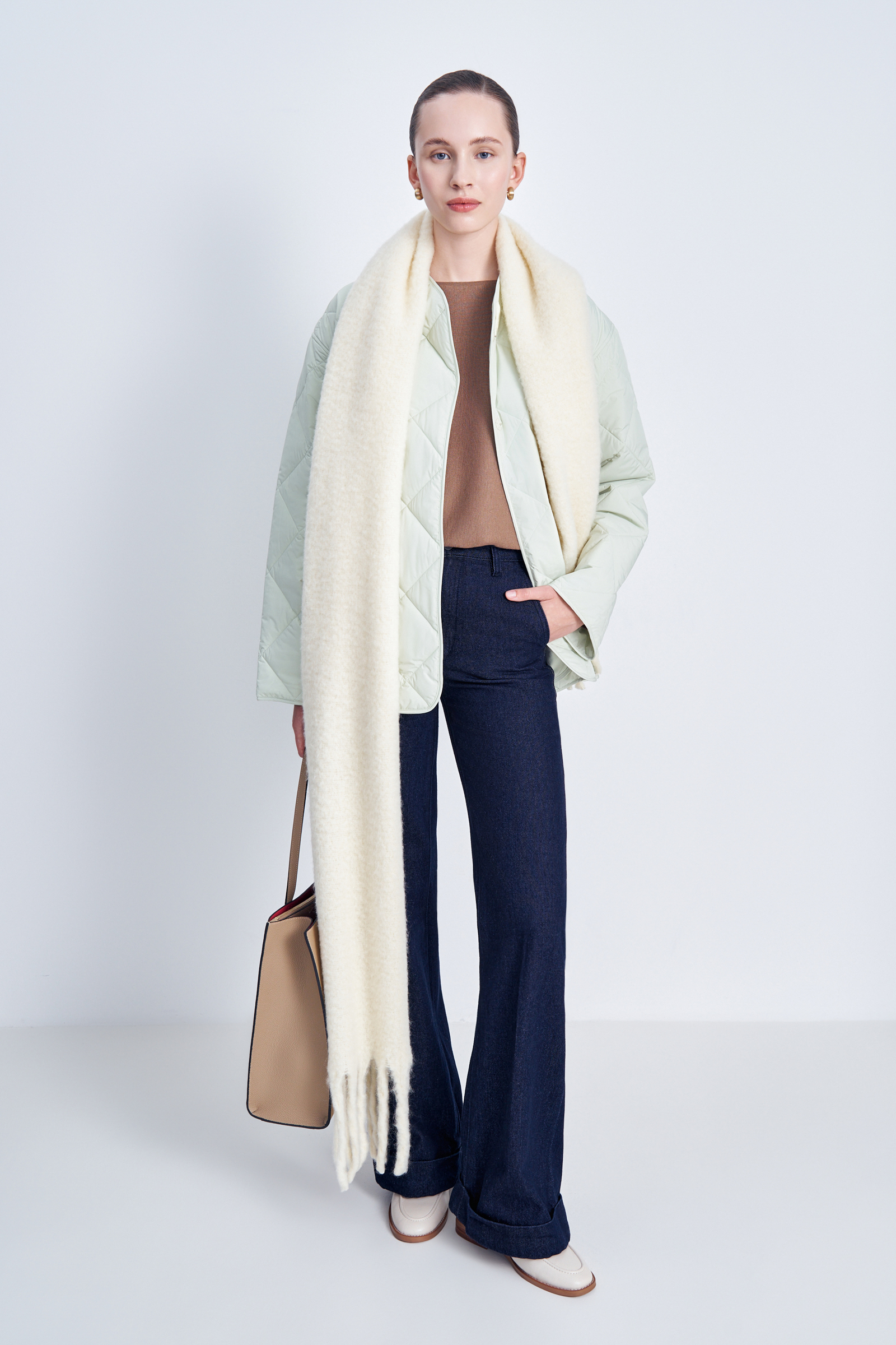 Шарф с добавлением шерсти