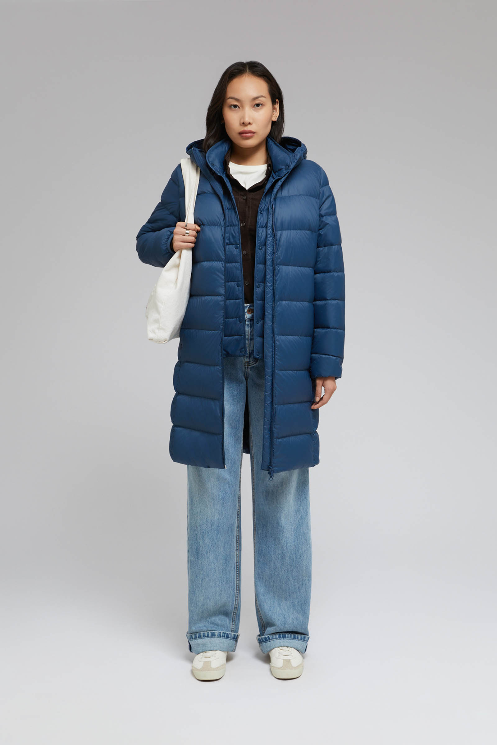 

Стеганый пуховик с натуральным пухом, 100 navy, Стеганый пуховик с натуральным пухом