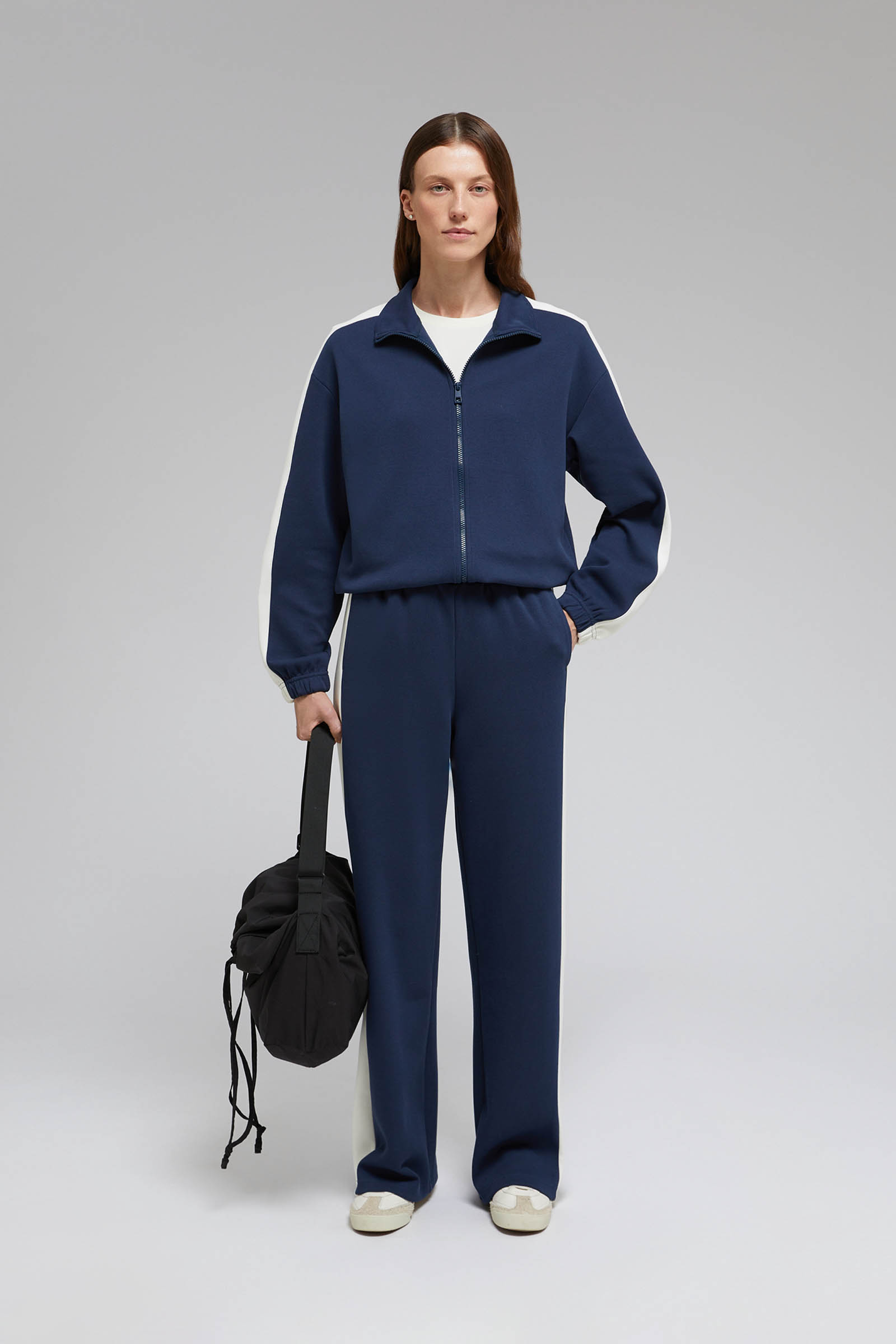 

Толстовка из хлопка с лампасами, 101 cosmic blue, Толстовка из хлопка с лампасами