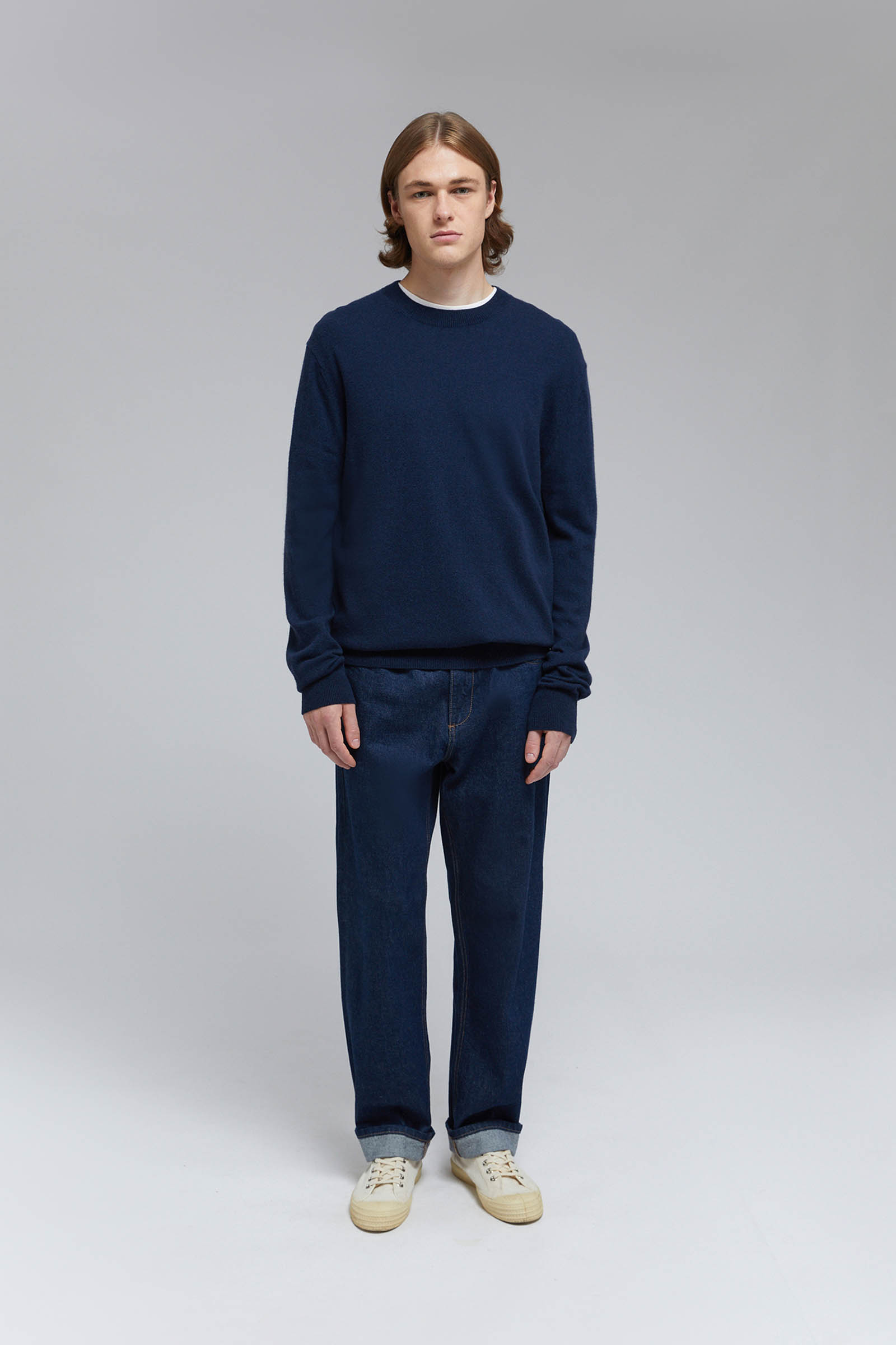 Джемпер Finn Flare из шерсти и кашемира, синий, арт. FAF21127