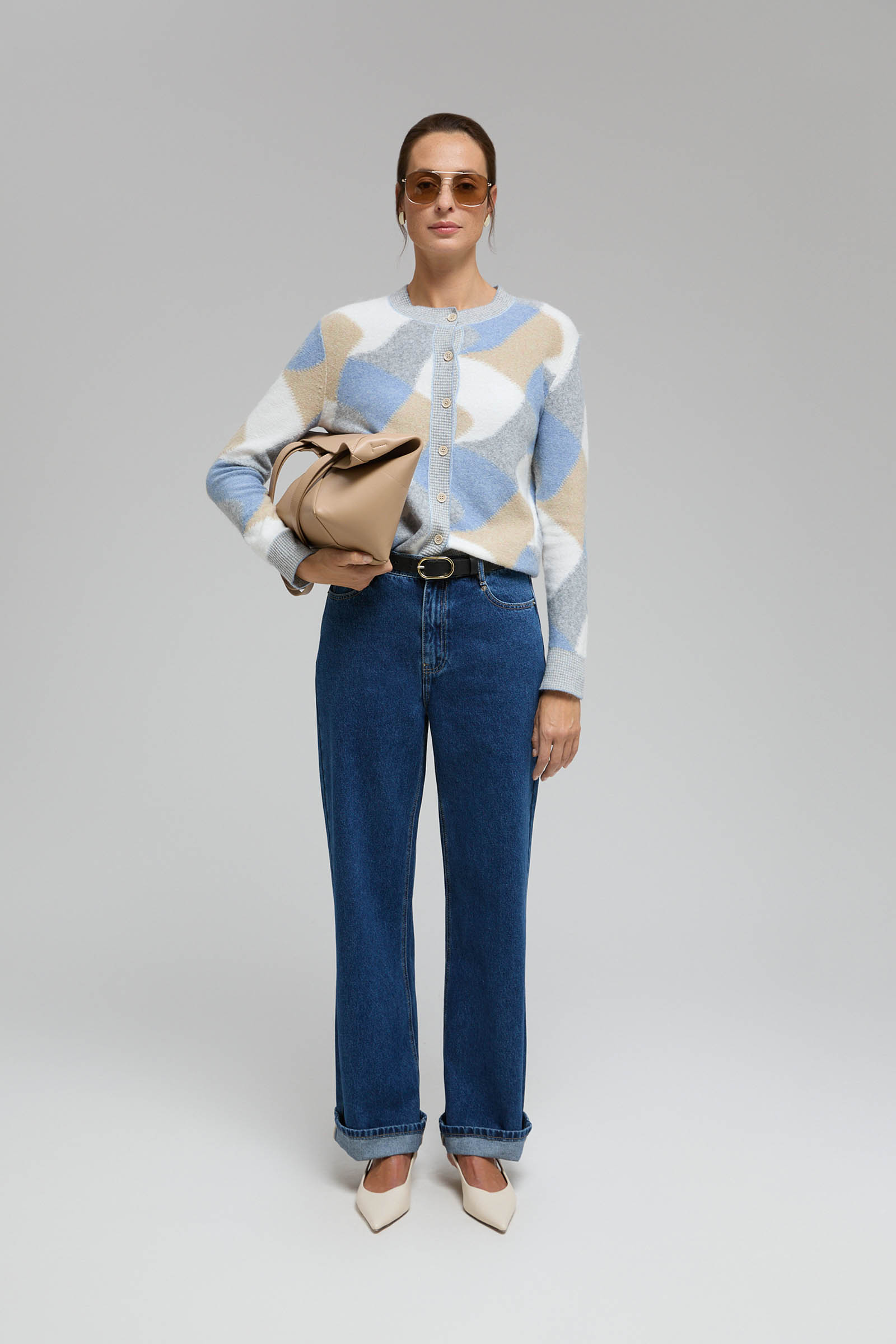 

Джинсы wide leg, 127 dark denim, Джинсы wide leg