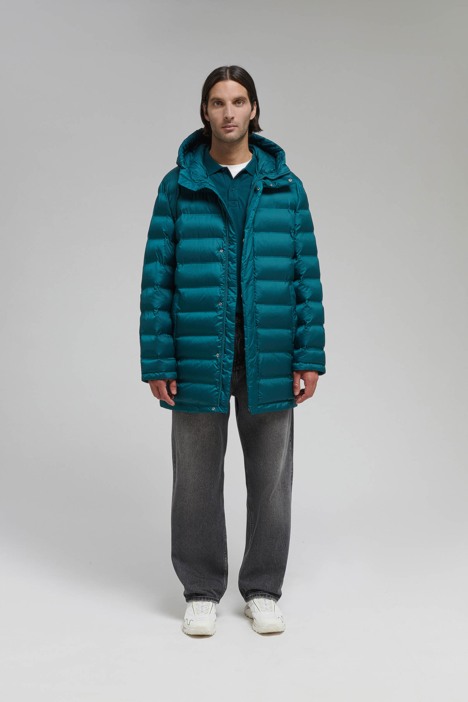 

Утепленное полупальто с капюшоном, 146 deep, Утепленное полупальто с капюшоном