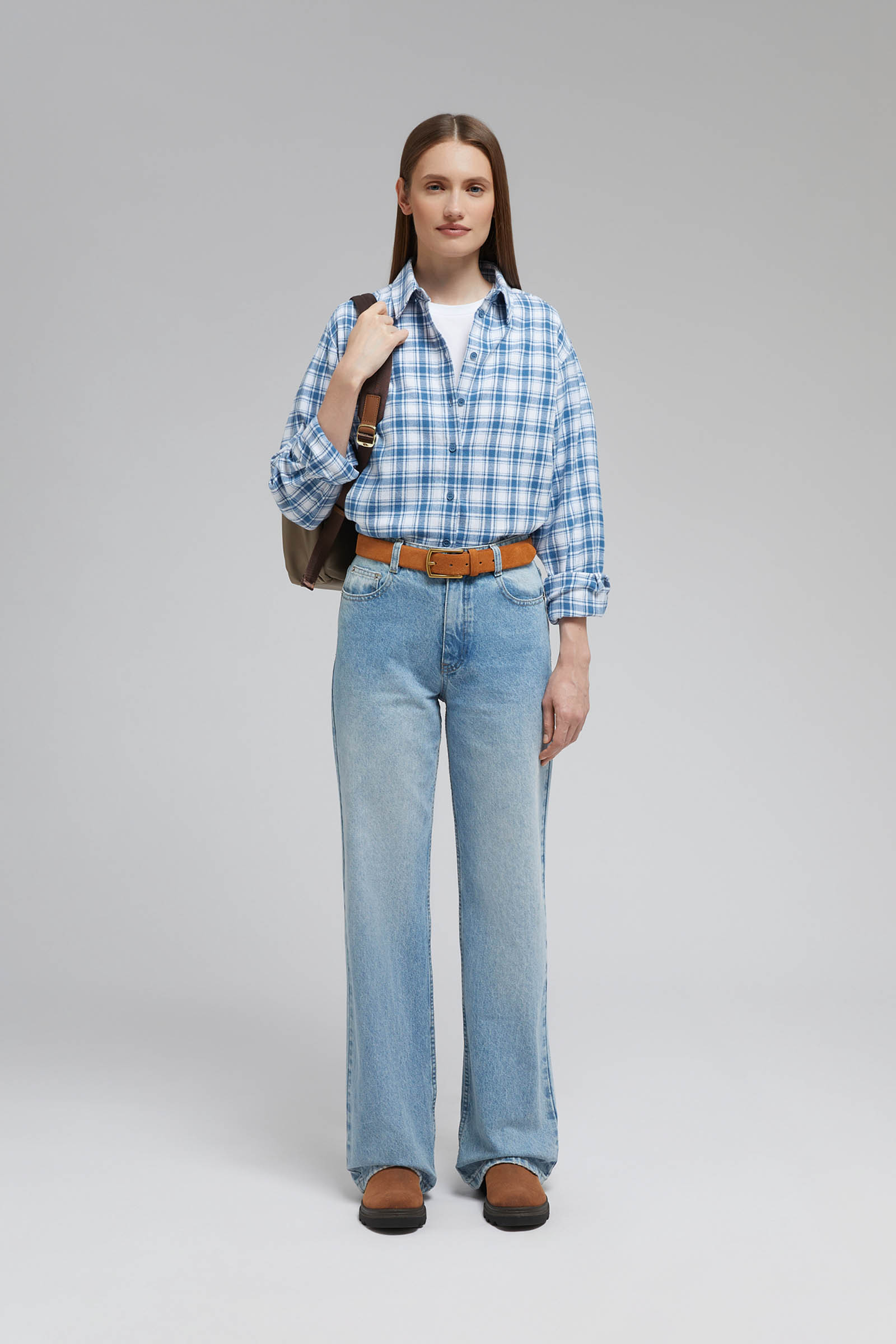 

Рубашка из 100% хлопка в клетку, 186 mc coronet blue, Рубашка из 100% хлопка в клетку