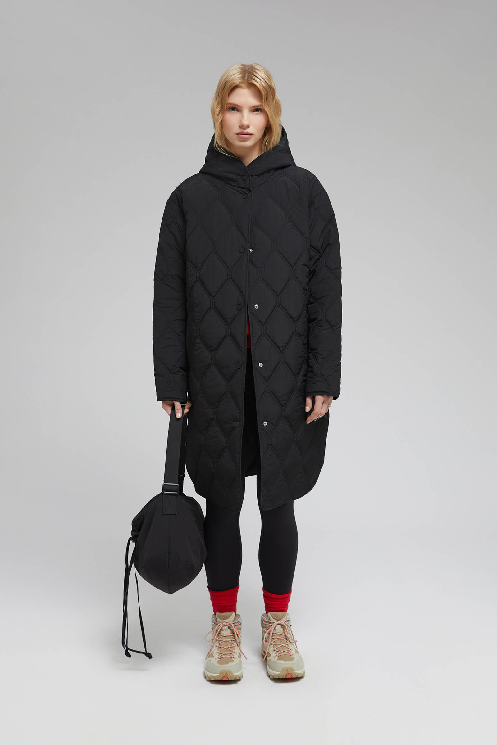 Утепленное пальто Finn Flare, черный, арт. FAF110136